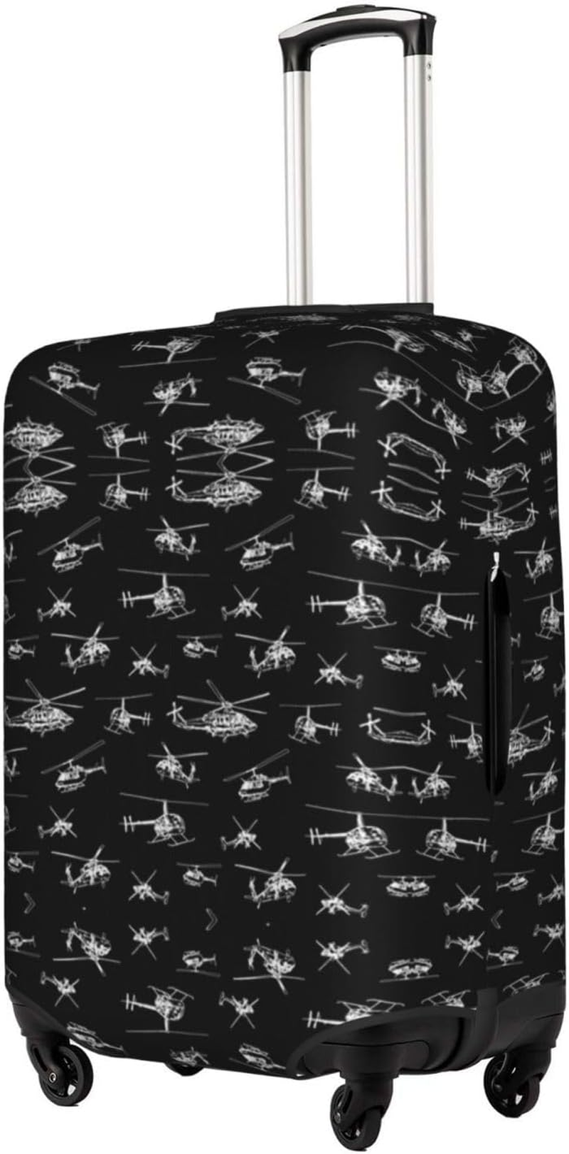 Obabo Grape Travel Luggage Cover,Washable Suitcase Cover Protector Anti-Scratch Suitcase Cover Fits 18-32 In, Helicopter, M image number 6