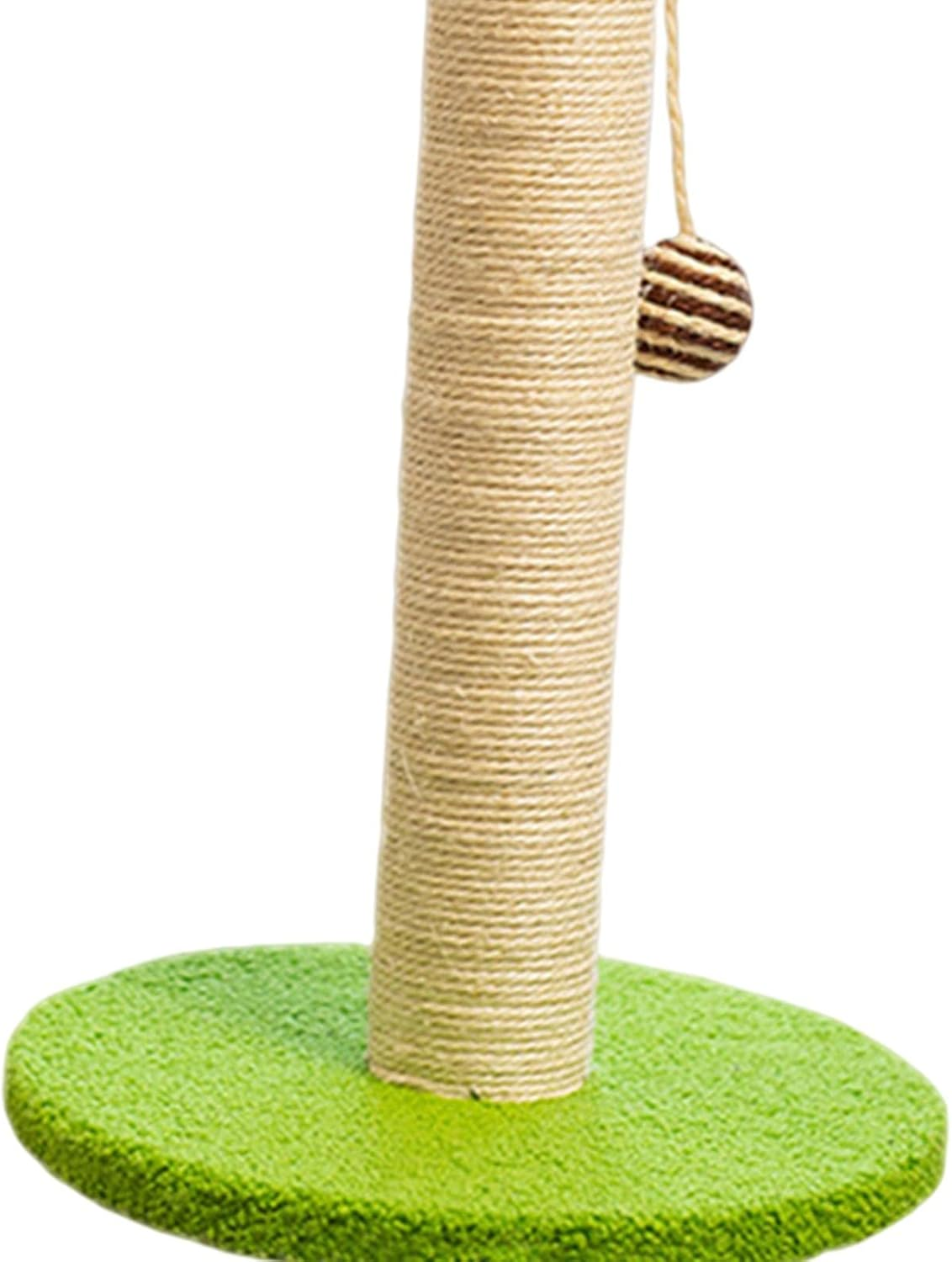 Cat Scratching Post for Indoor Cats, Sisal Rope Scratchers, Cat Scratch Post for Small & Large Cats, Cat Post with Dangling Ball Toy image number 4