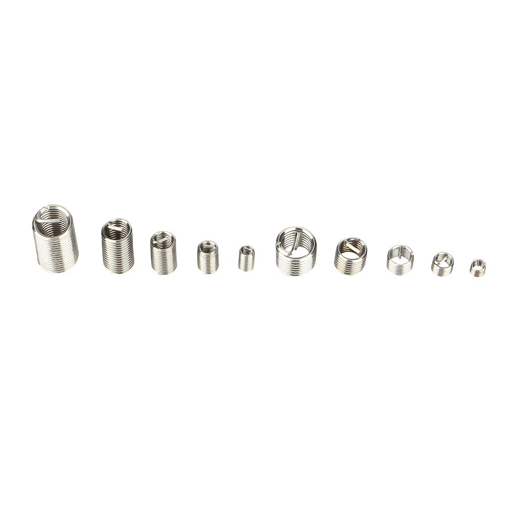 150Pcs Thread Repair Inserts, M3 M4 M5 M6 M8 Heli Coil, Helicoil M6, Helicoil Thread Repair Kit, Stainless Steel SS304 Coiled Wire Helical Screw Thread Inserts image number 4