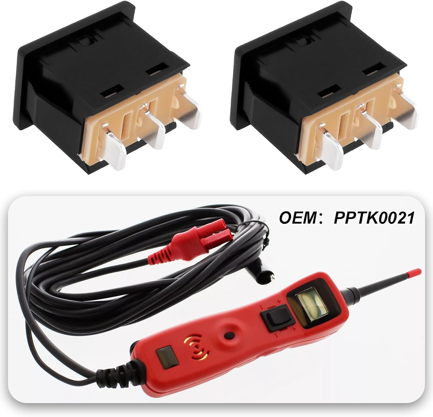 Emsea 2Pcs Rocker Switches Replacement 6A 250VAC / 10A 125VAC Switch Part PPTK0021 Compatible with Power Probe PP3 PP3S PP3Z PP4 image number 2