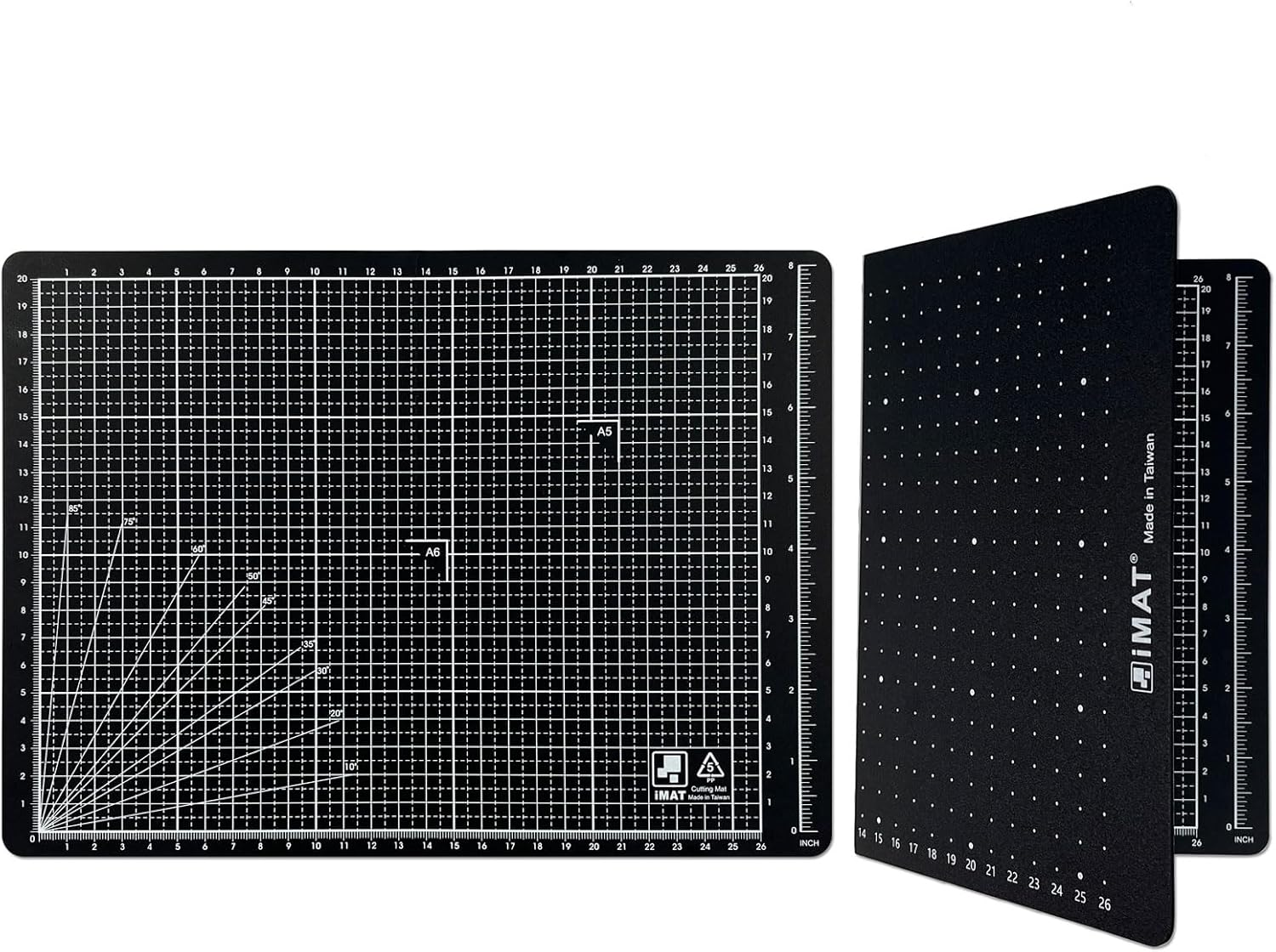 Imat Flip Cutting Mat Note A4, 30X22 Cm, Folding, Suitable for Small Crafts, Making Notebook, Models, and Scrapbooking Project (Ash Grey)