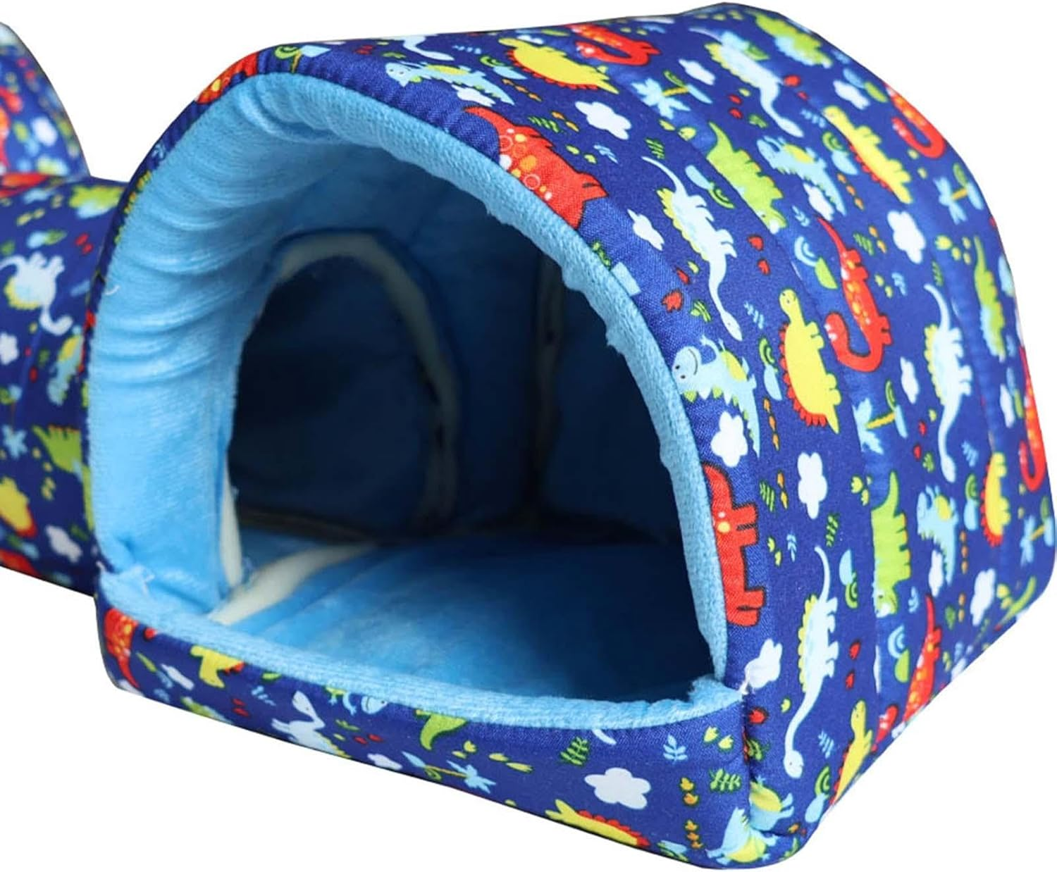 Generic Guinea Pig Tunnel and Bed Hamster Hideout Portable Entertainment Guinea Pig Bed Bunny House for Hedgehog Small Animals Rat, Blue image number 6