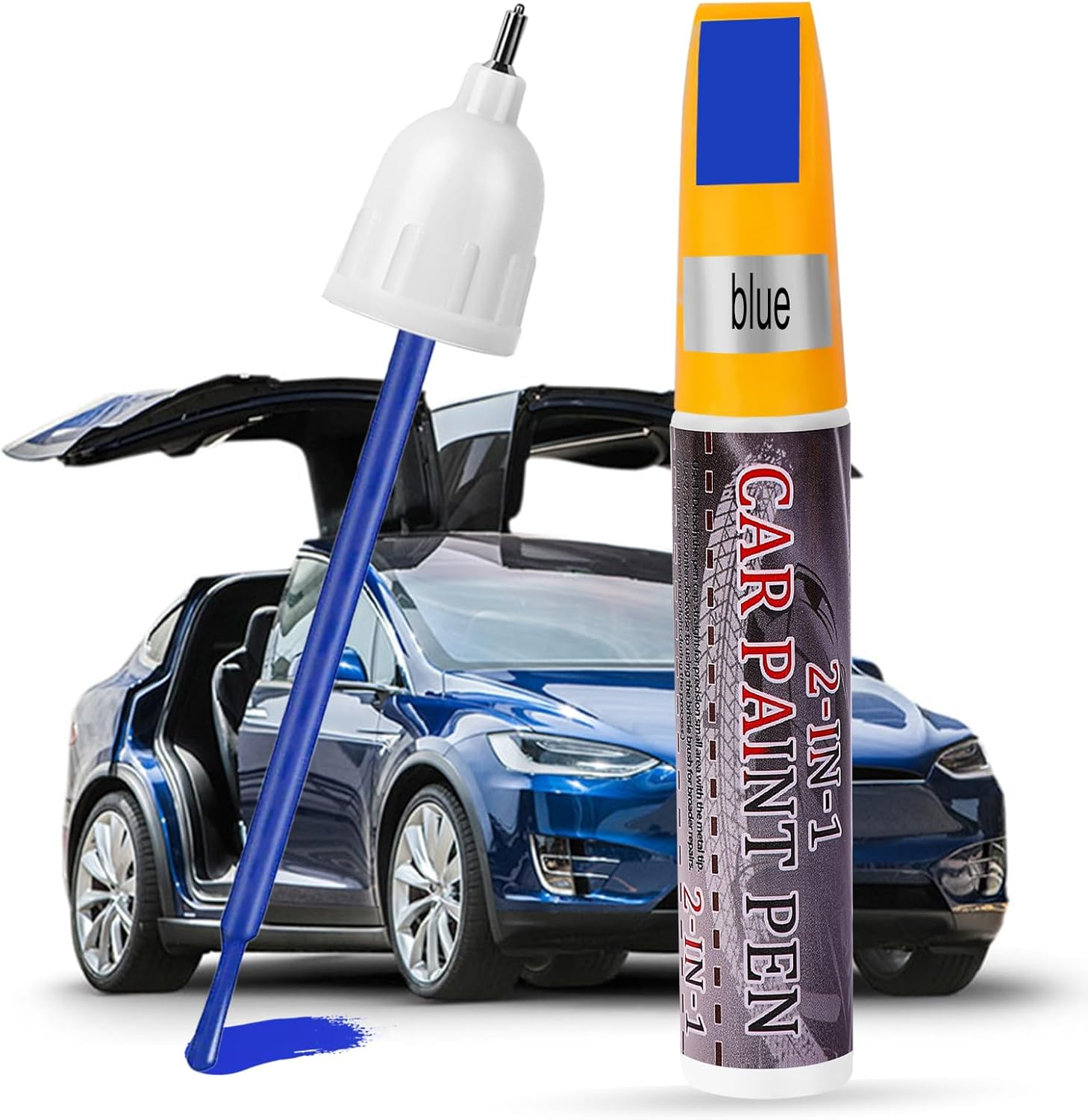 Blue Car Touch up Paint Pen- Automotive Scratch Repair Kit- Auto Scratch Remover- Professional Seamless Coverage- Color Accurate- Long Lasting Adhension- Quick Drying- Easy to Use- Two in One image number 4