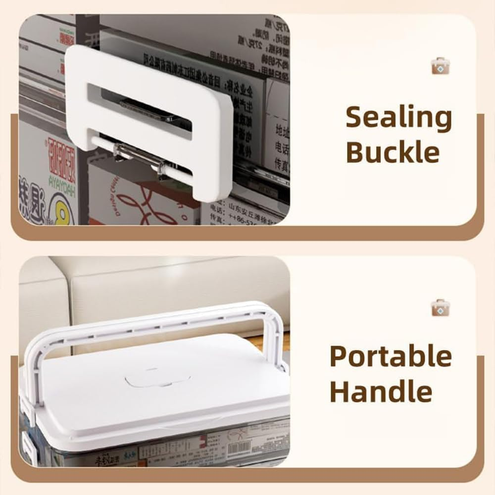 4-Tier Portable Medicine Storage Box &ndash; Large First Aid Organizer with Handle & Adjustable Compartments &ndash; Stackable Medical Supply Case for Home, Travel & Emergency (White, 16.5 &times; 27.5 &times; 30 CM) image number 5