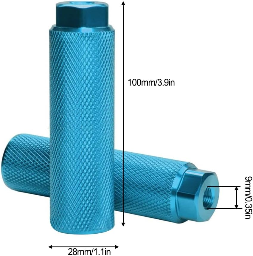 2 Pcs Amotor Bike Pegs Aluminum Alloy Anti-Skid Lead Foot Bicycle Pegs BMX Pegs for Mountain Bike Cycling Rear Stunt Pegs Fit 3/8 Inch Axles Bike Pegs Accessories Bmx Bike image number 4