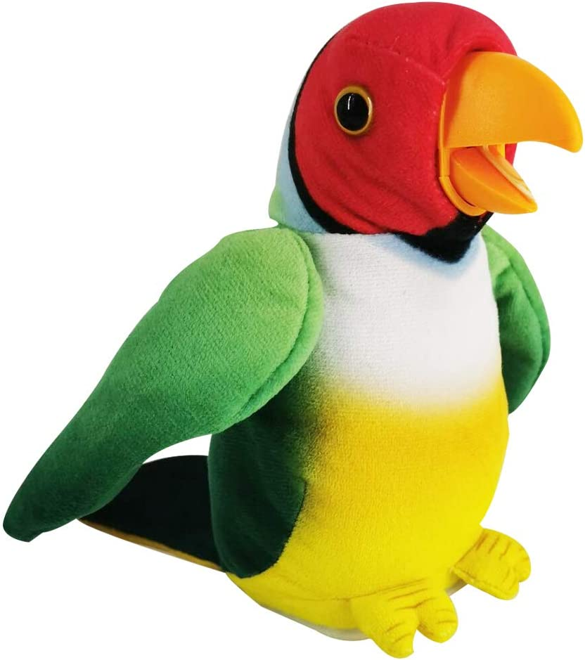 Weofferwhatyouwant Talking Parrot Stuffed Animal - Interactive Voice Repeating Plush Toy with Moving Mouth & Wings - Playtime and Family Fun for Kids and Adults image number 6
