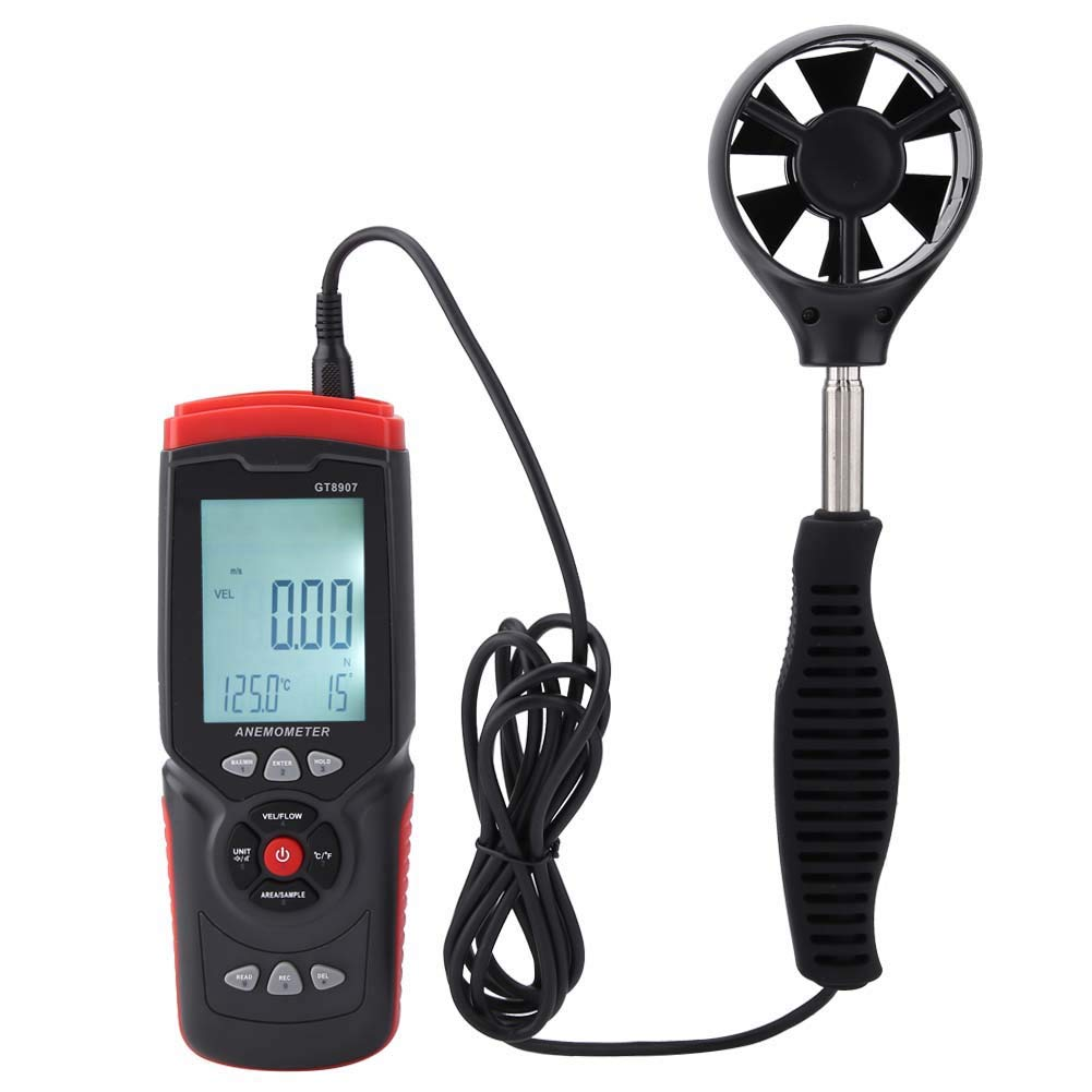 GT8907 Digital USB Anemometer for Accurate Wind Speed, Temperature, Humidity, and Air Measurement &ndash; Multifunctional Wind Meter for Home, Office, and Outdoor Use image number 1