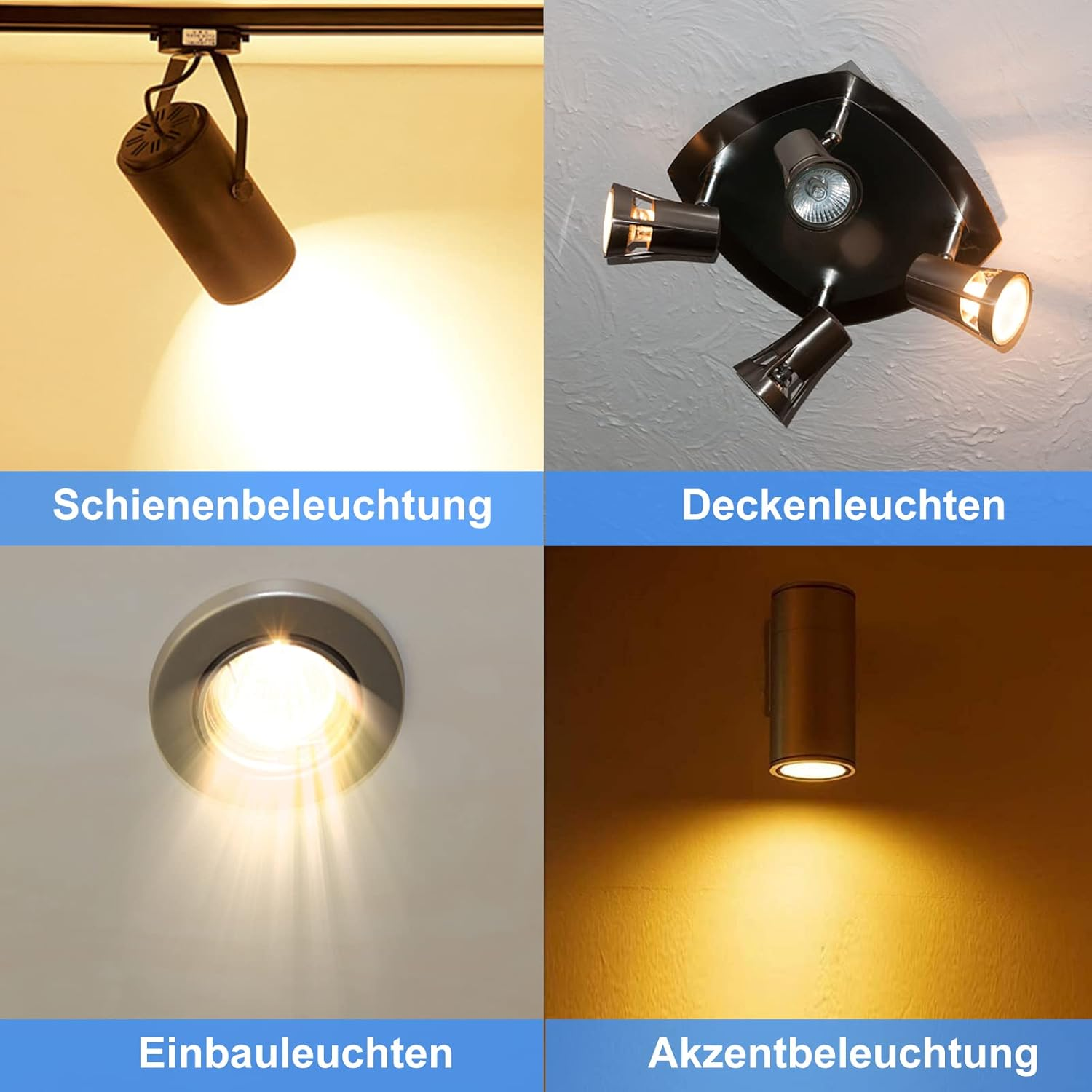 Weshlmpo Halogen MR16 Gu5.3 Halogen Light Bulb Dimmable 12 V 35 W Warm White 2700 K for Halogen Spotlight Installation Rail Lighting Pack of 6 image number 4