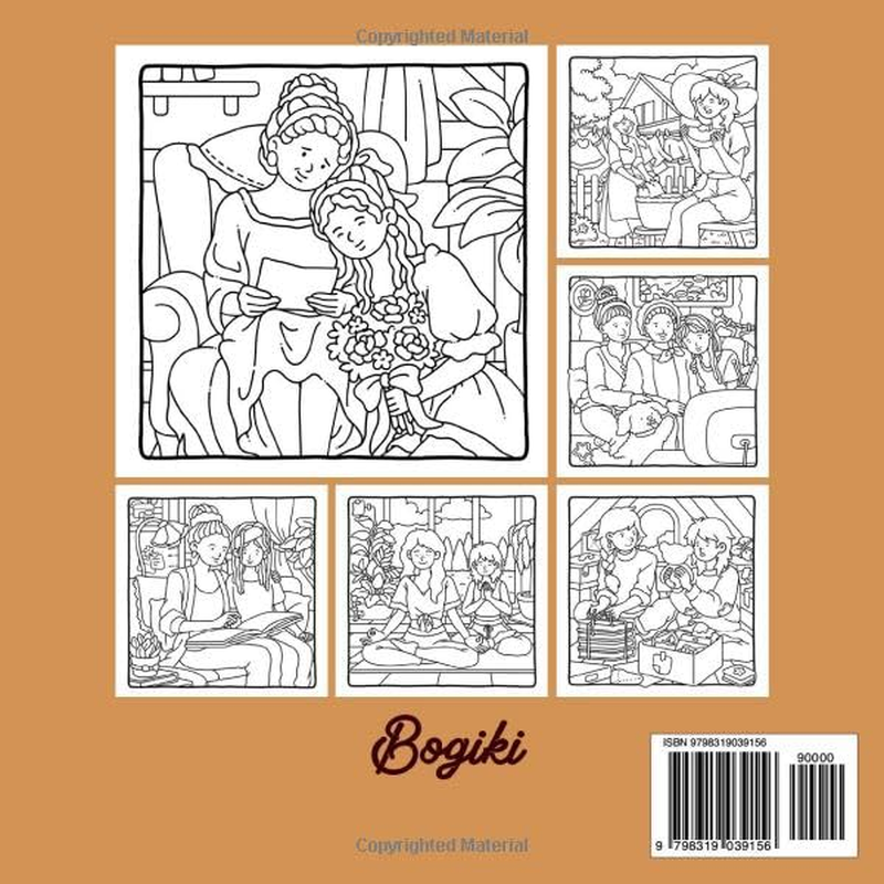 Dear Mom: a Cute & Comfy Coloring Book for Adults and Teens Featuring Heartfelt Moments of Mother and Child for Relaxation and Mindfulness image number 1