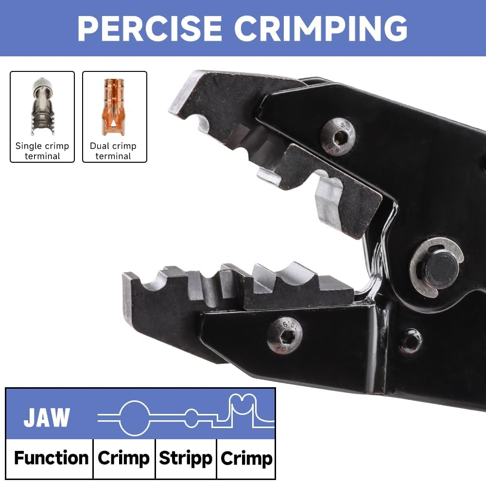 HKS Spark Plug Connector Crimping Tool for Ignition Cable and Spark Plug Wire - Ratcheting Wire Crimpers - Max Diameter 8.5Mm - Ratchet Terminal Crimper - Electrical Crimping Tool image number 5
