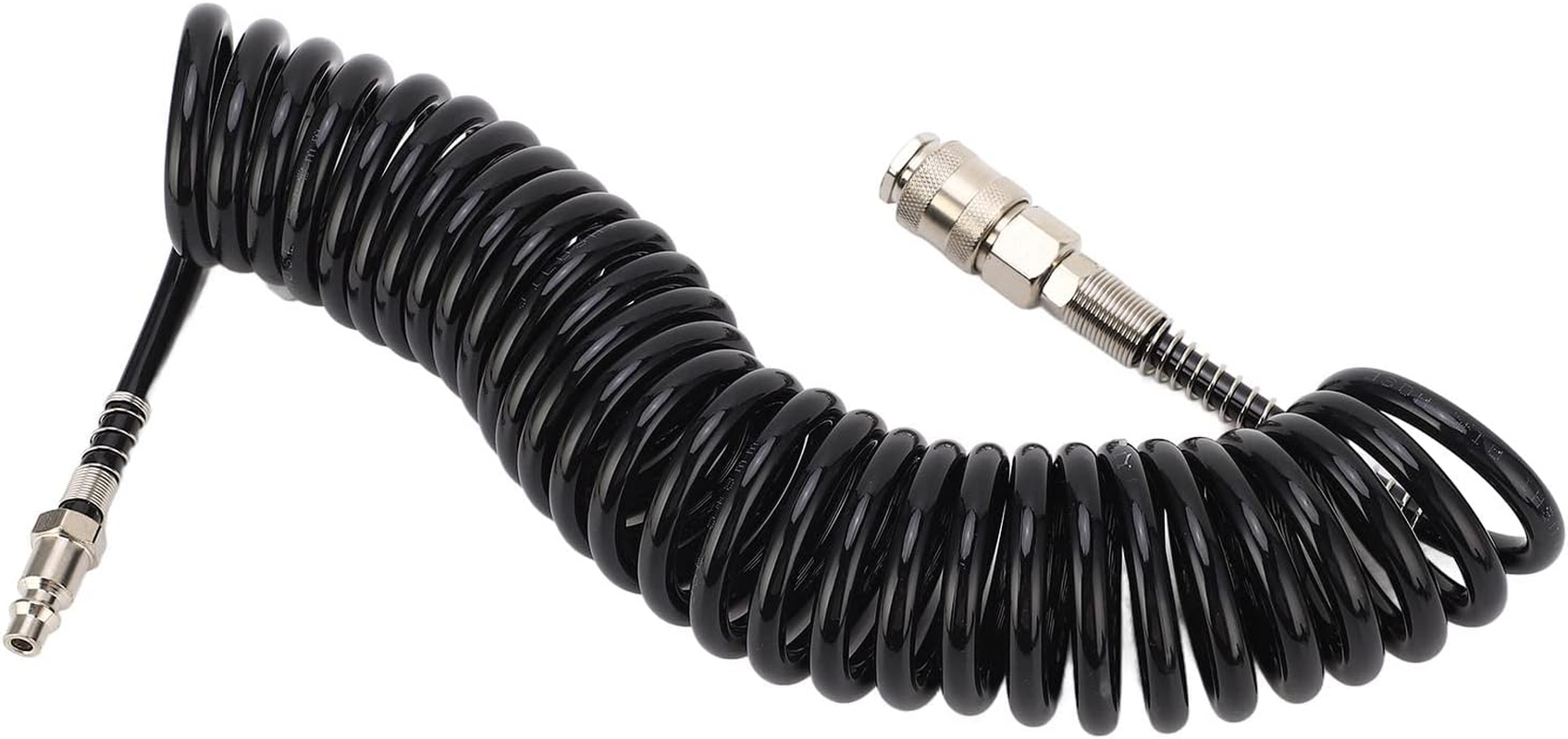 Air Compressor Hose, 3/8 Air Hose Air Intake Hose Recoil Air Hose Pressure Resistant Coiled Air Hose Flexible Lightweight for Car Motorcycle (5M/16.4Ft) image number 4