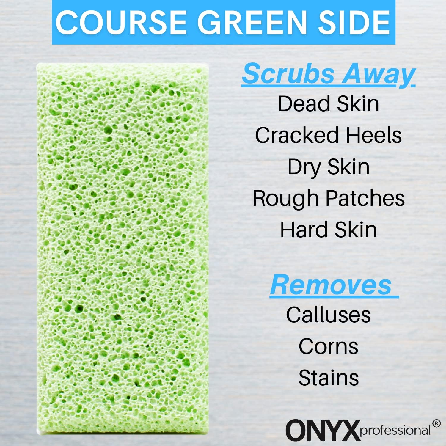 Onyx Professional 2 in 1 Pumice Stone, 100% Siliglass Callus Remover for Feet, Elbows, Knees, Dead Skin, Heels, Hands, Foot File Scrubber Exfoliator Removes Hard, Rough, Dry Skin image number 5