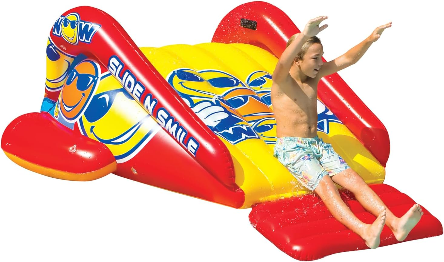 WOW Sports Rocket Slide Inflatable Pool Slide - with Built in Sprayer for Kids and Adults - Portable Pool Slides - Durable Vinyl