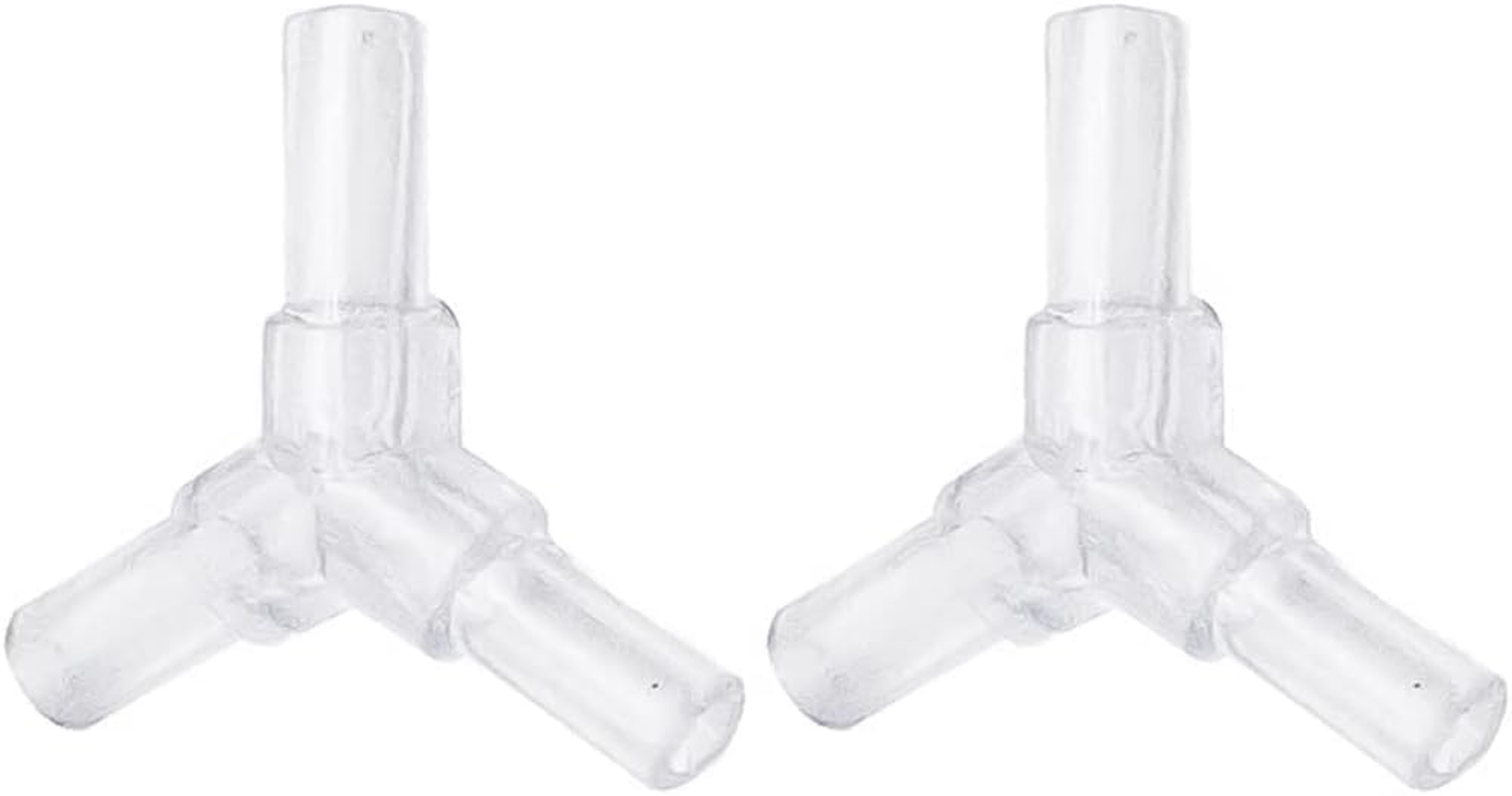 3-Way Control Lever Valve Distributor Splitter for Aquarium, 5Pcs Transparent, Tubing Connector Hose Fittings for Pumps and Filters image number 1