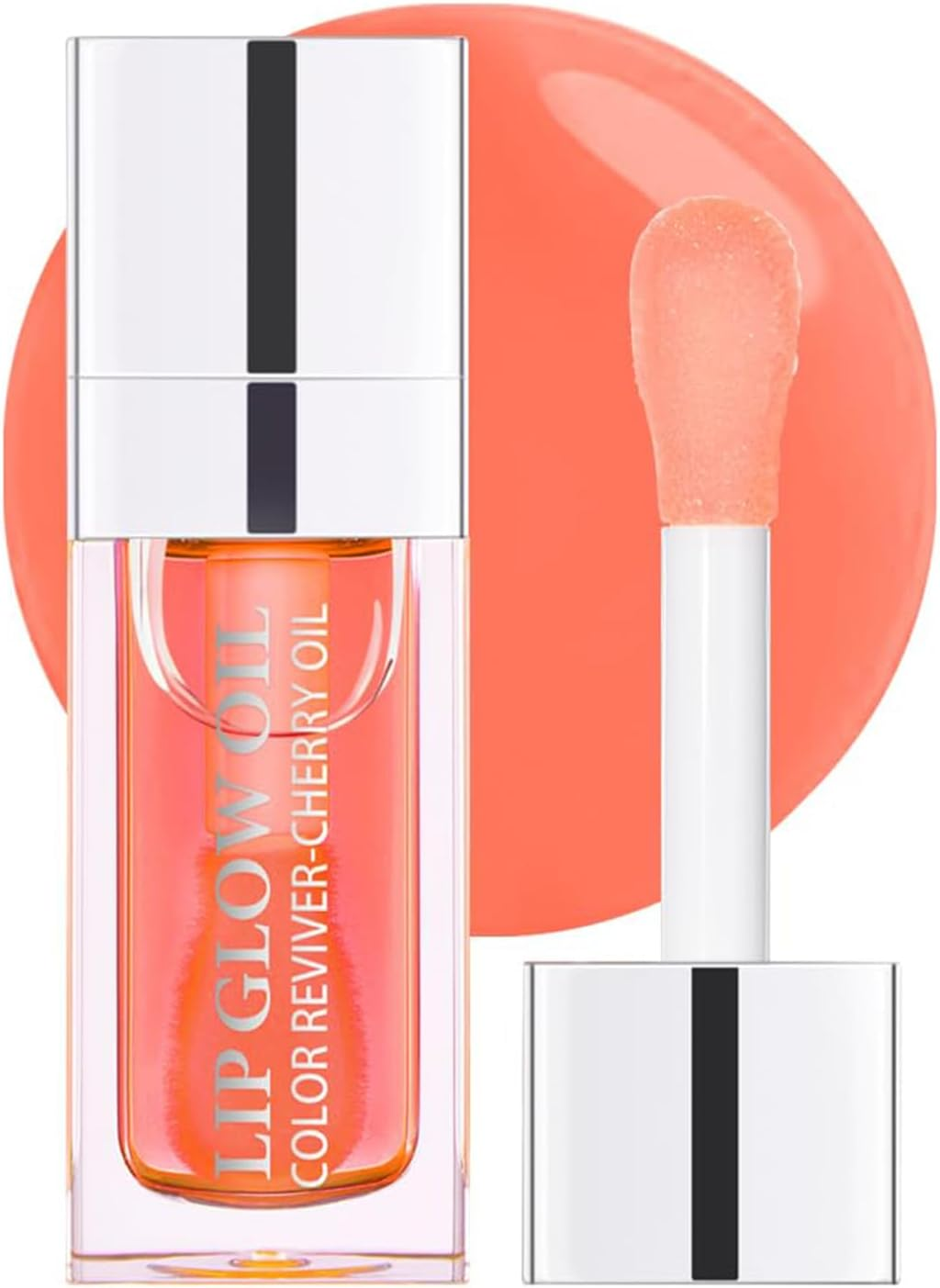 UKKQES Hydrating Lip Glow Oil, Plumping Lip Gloss, No-Sticky Transparent Moisturizing Lip Balm, Natural Lip Plumper Gloss Make Lips Fuller and Moisturizing 06