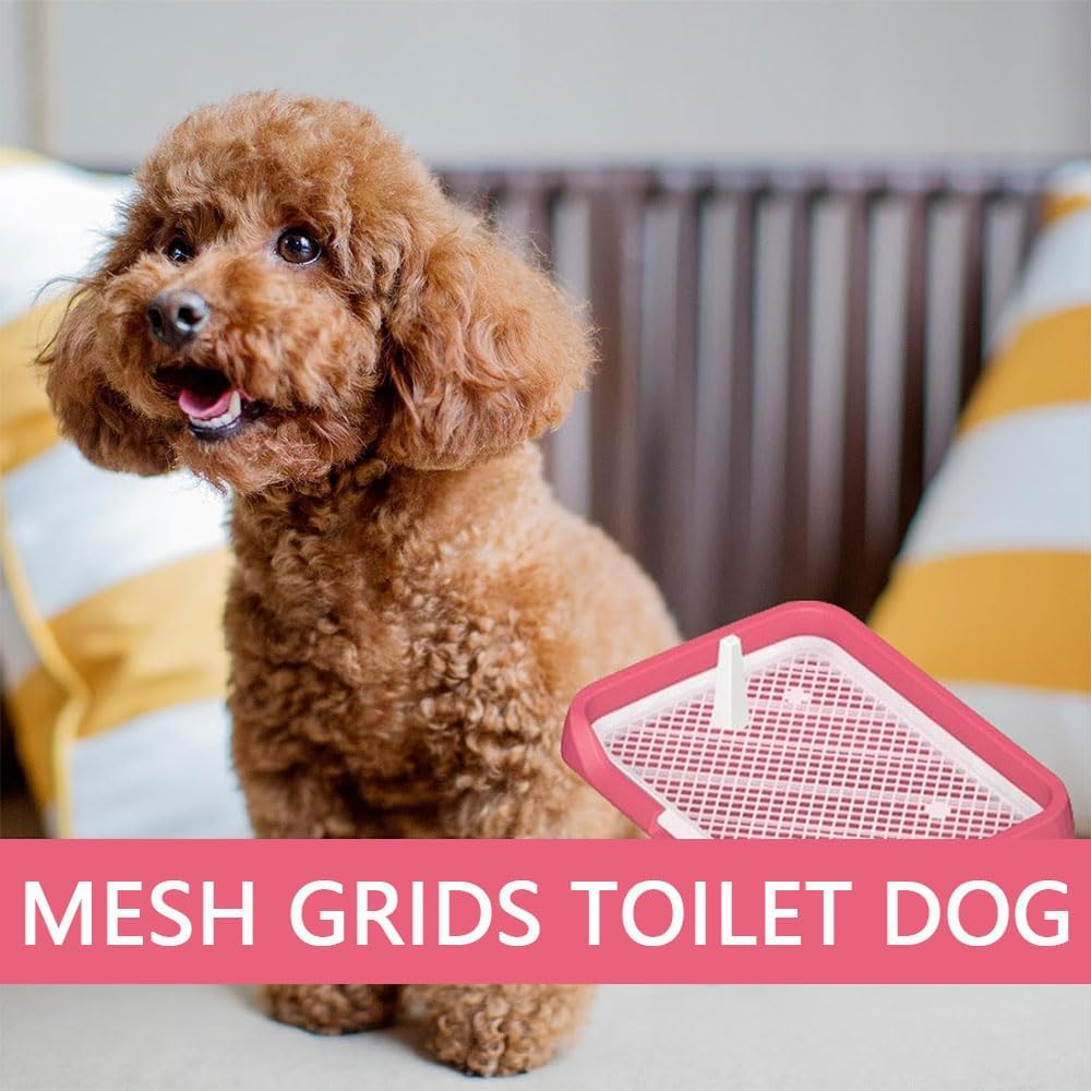 RUTREZOGO Reusable Indoor Dog Potty Training Tray with Flat Grid and Removable Posts, Easy-To-Clean Pet Potty Seat with Splash Protection for Puppies and Dogs image number 5