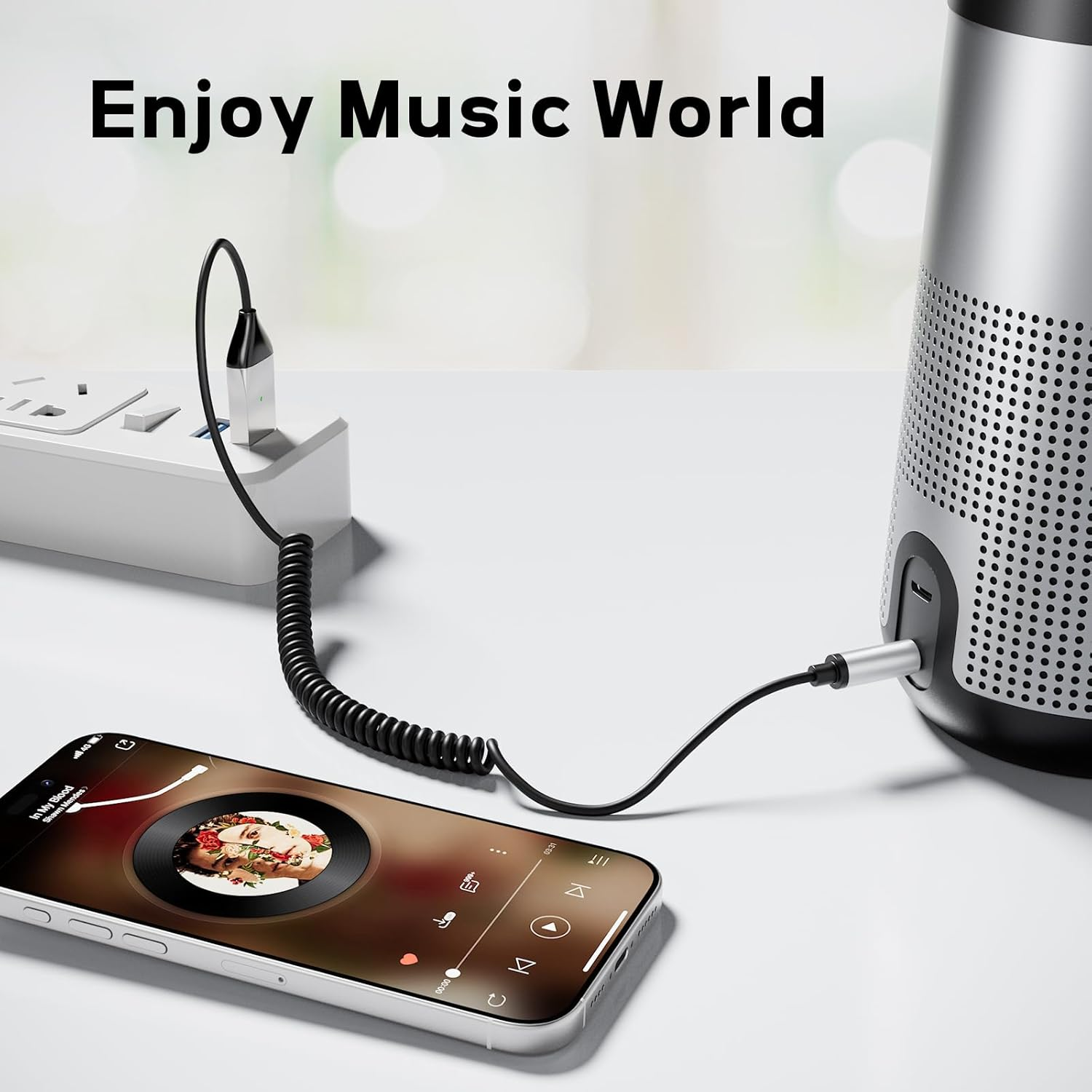 USB Receiver for Bluetooth Car Adapter, Aux to Bluetooth 5.3 Adapter, 3.5Mm AUX BT Transmitter - USB-A Transmitter to 3.5Mm Jack with Microphone Wireless Receiver for Music and Handsfree Calling image number 6