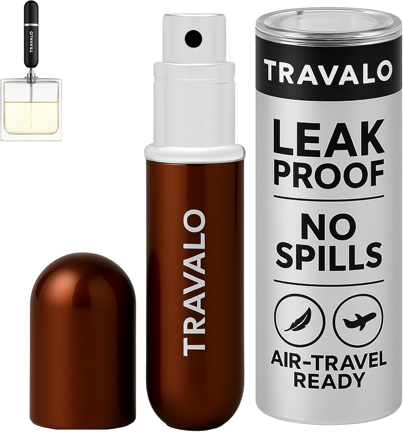 Perfume Atomiser by Travalo Classic HD Black / 0.17 Fl.Oz. 5Ml
