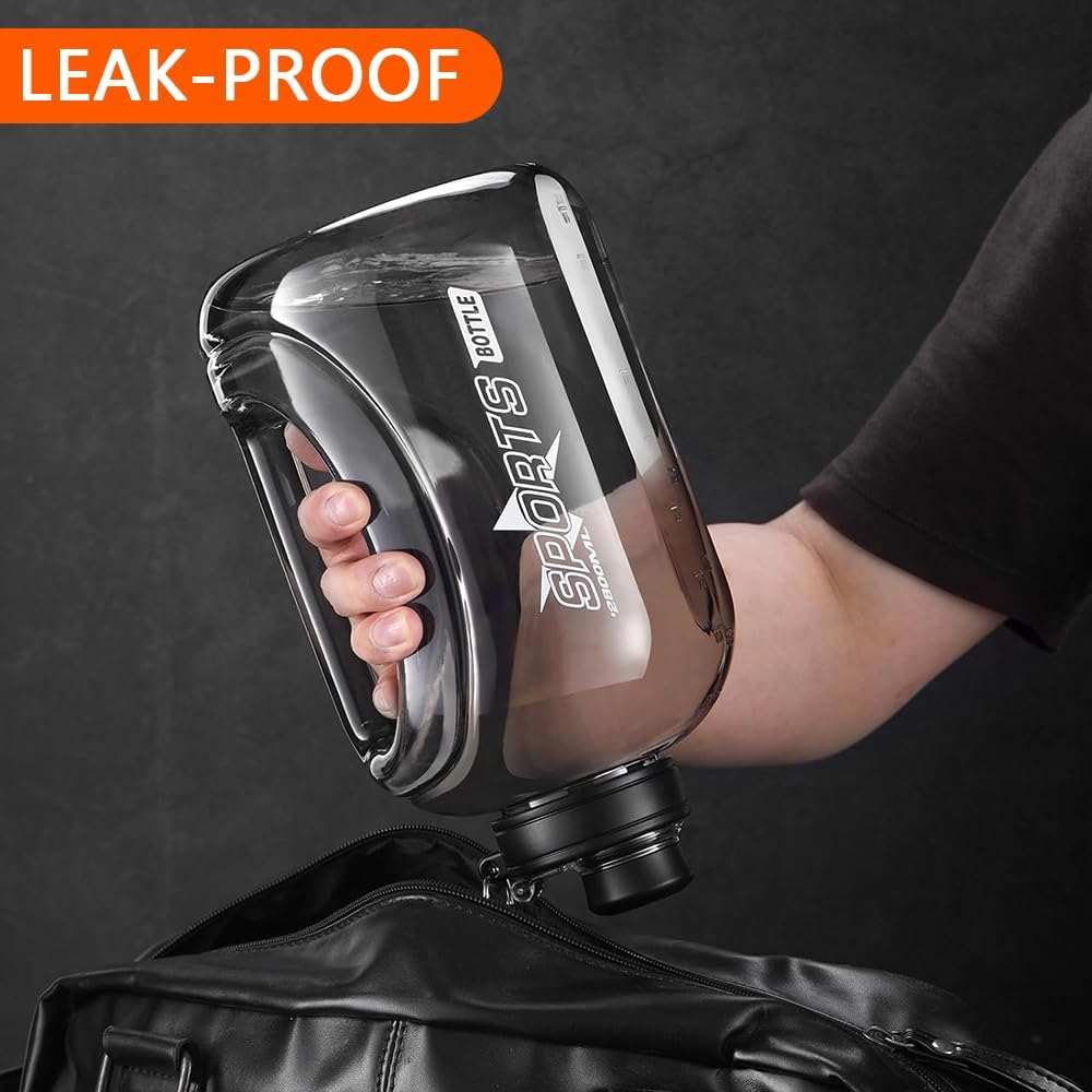 Half Gallon Water Bottle with Straw &ndash; Large Water Jug with Handle & Strap, Leakproof Sports Bottle for Gym, Fitness, and Outdoor Use image number 2