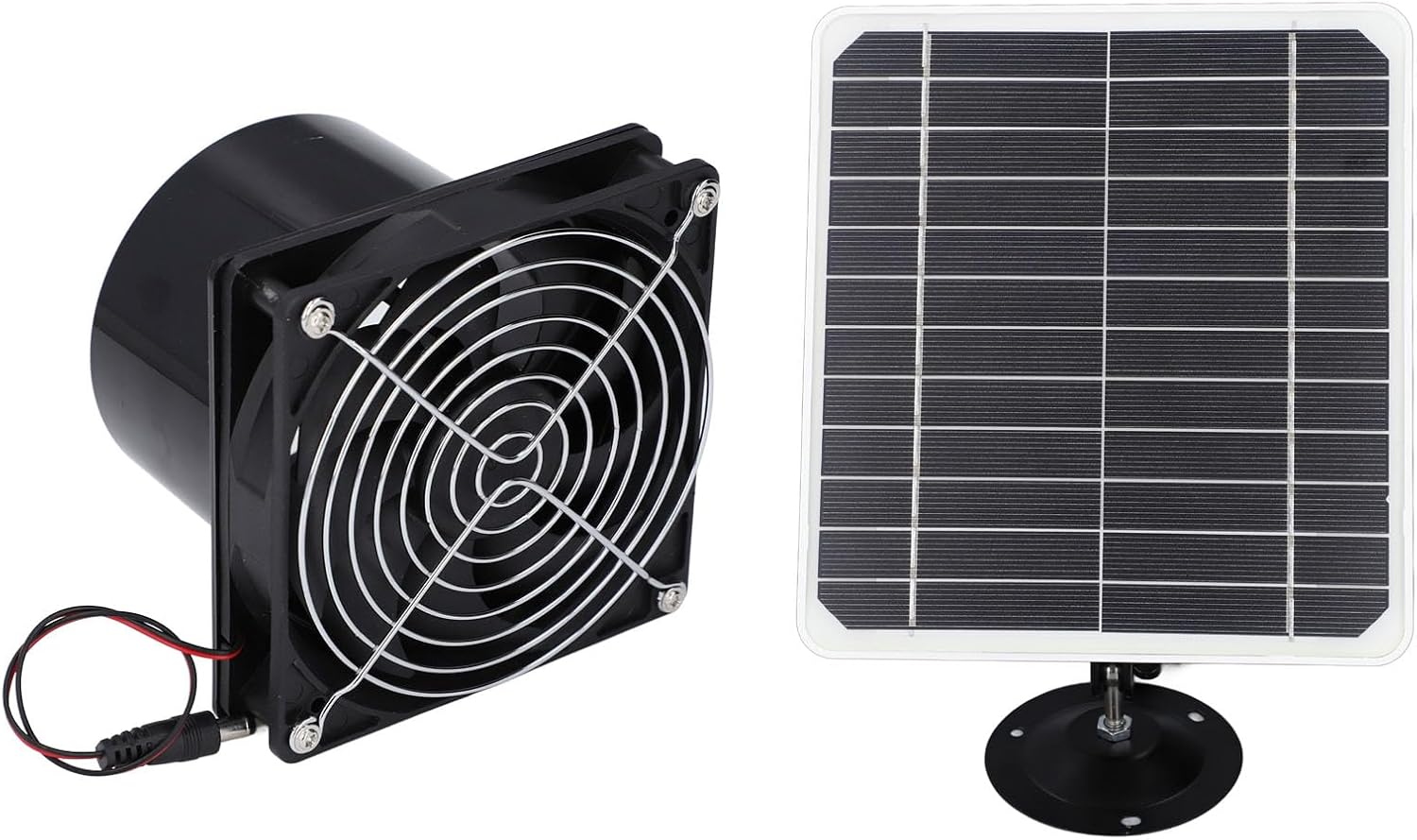 Solar Powered Exhaust Fan, 12V 50W Solar Panel with 6.5 Inch Ventilation Fan Kit, Powerful Ventilation Solar Powered Fan Vent Fan for Chicken Coops, Greenhouses, Sheds, Pet House image number 5