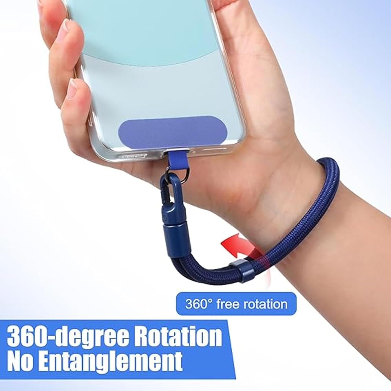 2 PCS Phone Wrist Strap, anti Theft Phone Strap, Mobile Phone Lanyard, 26Cm Wrist Strap Phone, (Purple + Camel) image number 4