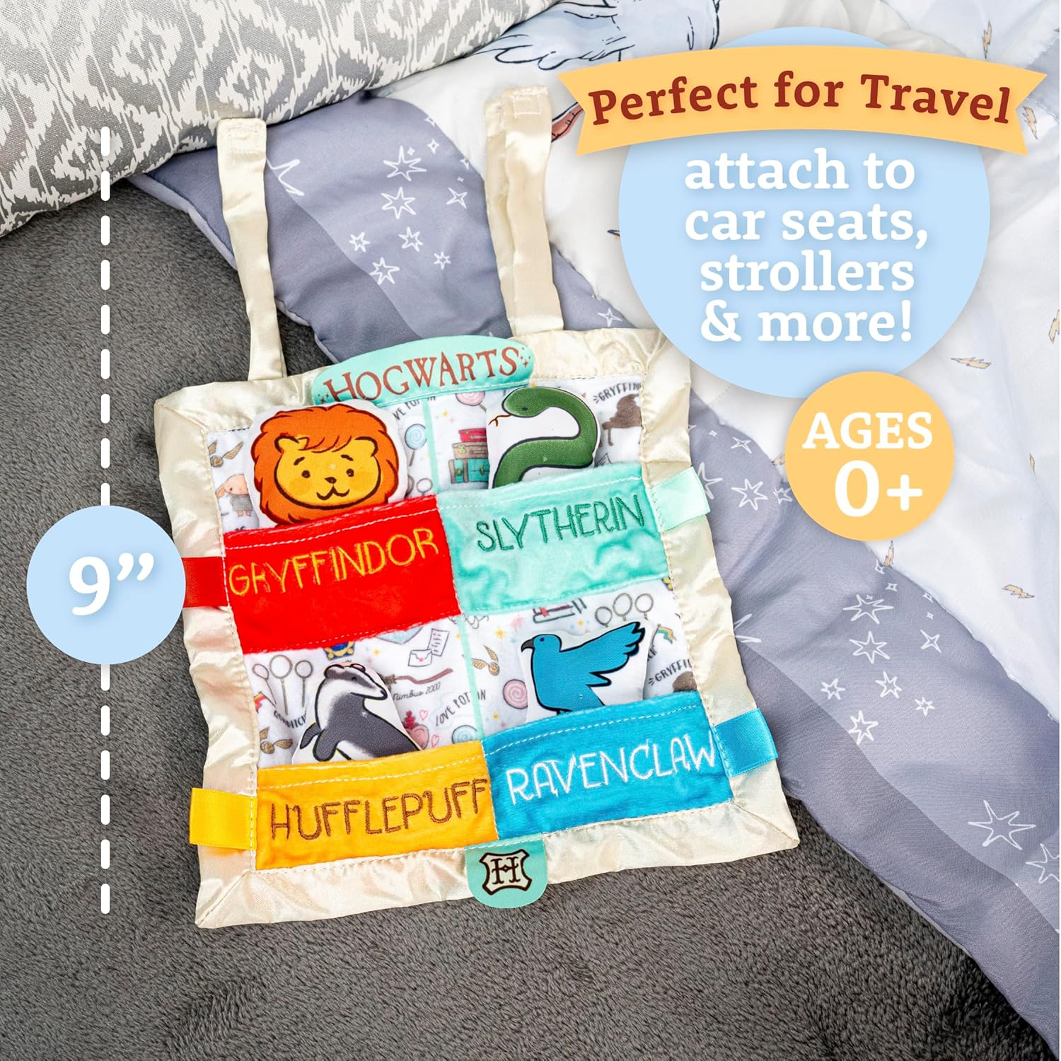 Harry Potter - On-The-Go Hogwarts House Blanky, Birth+ image number 1