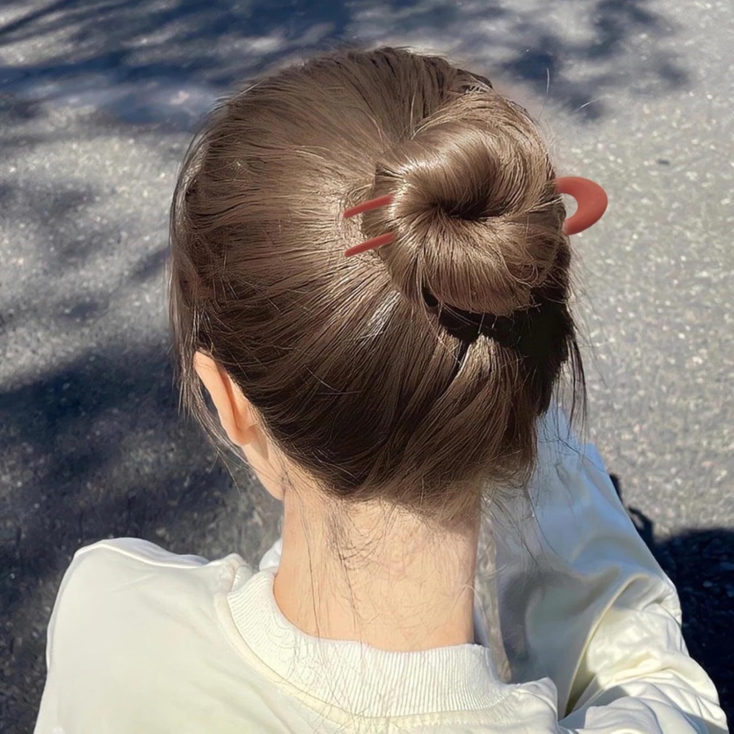 Frosted U Shaped French Hairpin, 6Pc Wavy U Shaped Frosted Twist Hairpins, French Twist Hair Pin U Shaped Hair Pin Forks for Women image number 5