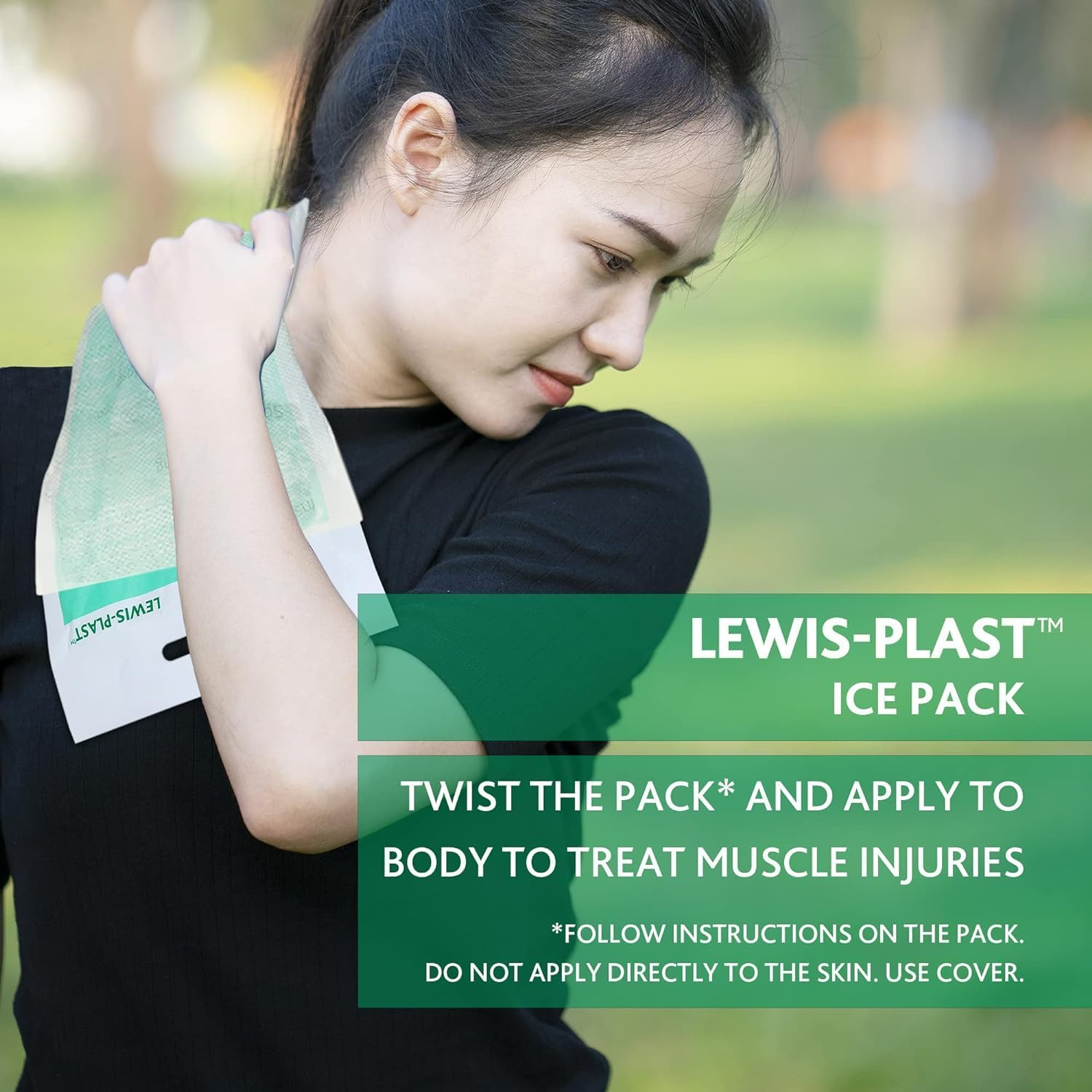 Lewis-Plast Premium Instant Ice Pack - Disposable Cold Therapy Ice Packs, Instant Pain Relief for Back, Neck, Ankle, Sprains, Headaches and Toothache (Pack of 10) image number 1