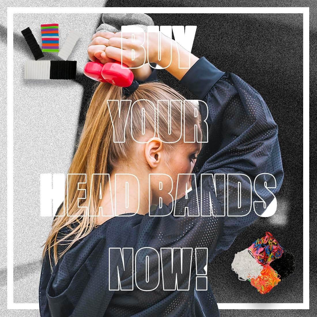 JYC CREATIVE Girls Hair Bobbles Scrunchies (Assorted, Pack of 70) image number 1