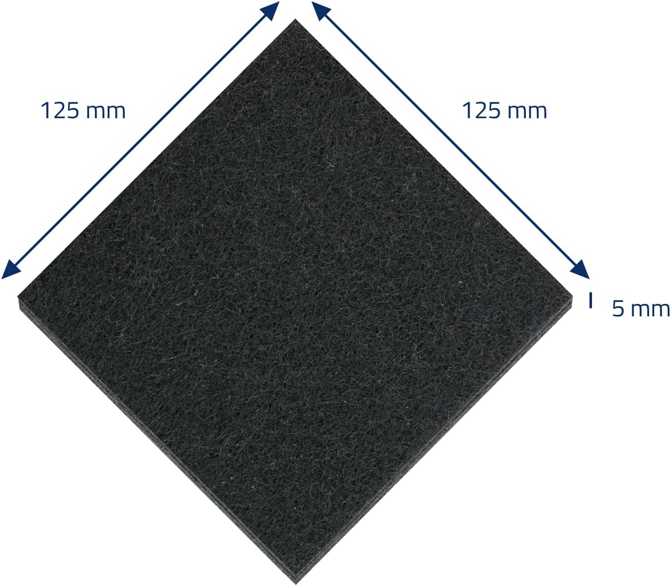 HMF 3789 Activated Carbon Filter for Compost Bin and Cat Litter Tray | Pack of 10 | 125 Mm