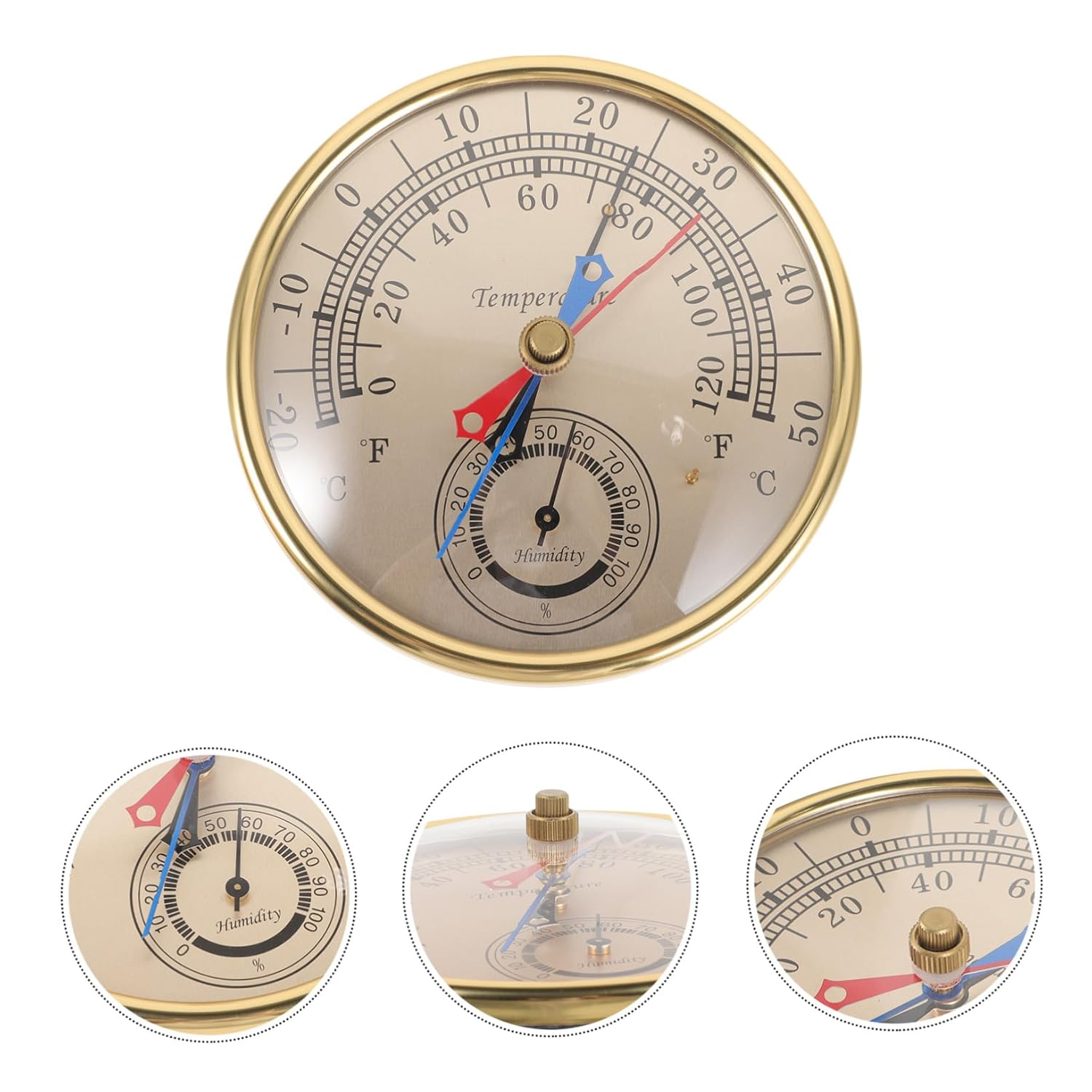 DECHOUS Thermometer and Humidity Gauge for Indoor and Outdoor Use, Wall-Mounted Room Thermometer for Greenhouses and Hotbeds, Max-Min Temperature and Humidity Monitoring Tool