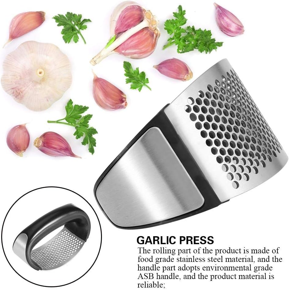 Stainless Steel Garlic Press Crusher Squeezer Masher Home Kitchen Mincer Tool -Proof Dishwasher Safe image number 1