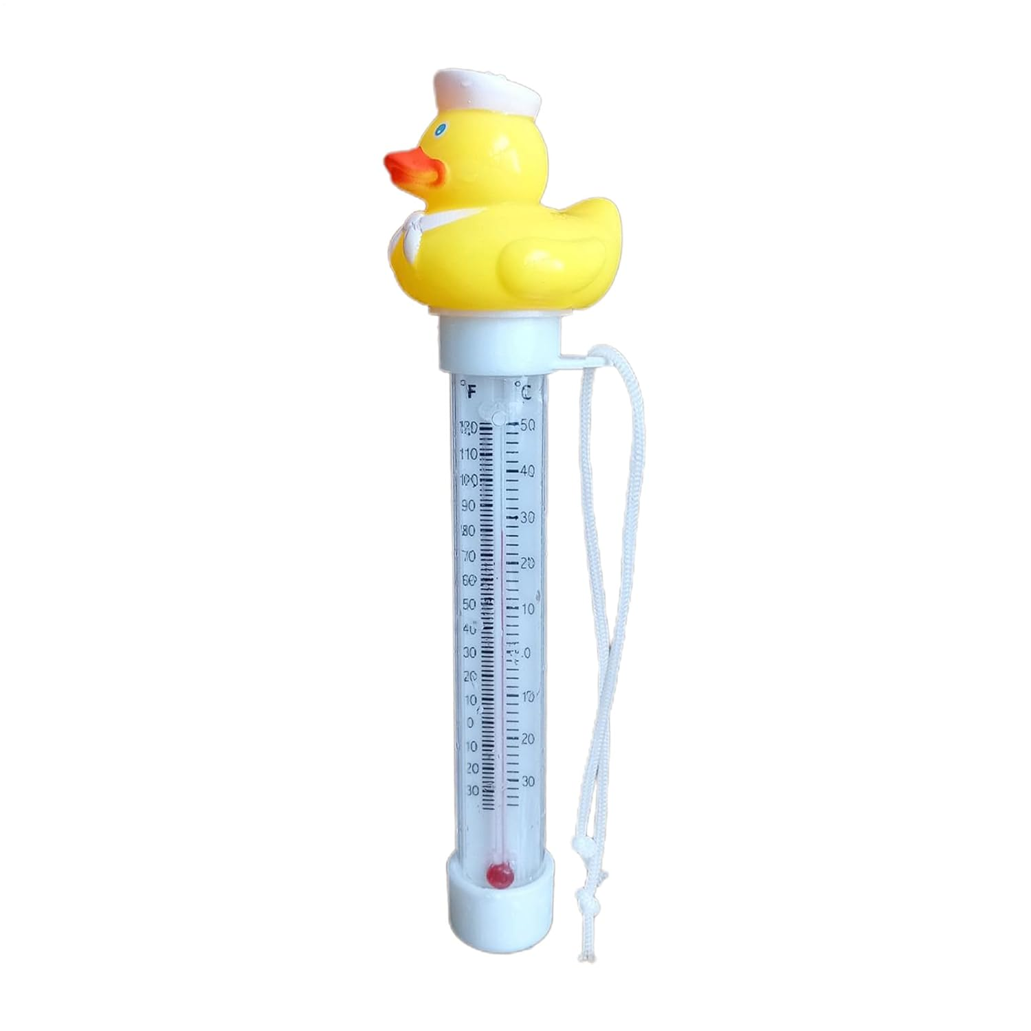 Pool Thermometer Floating Duck,Easy Read Swimming Pool Thermometer with String, Cute Duck Pools Temperature Gauge, Water Temperature Thermometers, for Ice Bath, Cold Plunge, Spa, Pond, Hot Tub, Bath - Navy Duck image number 6