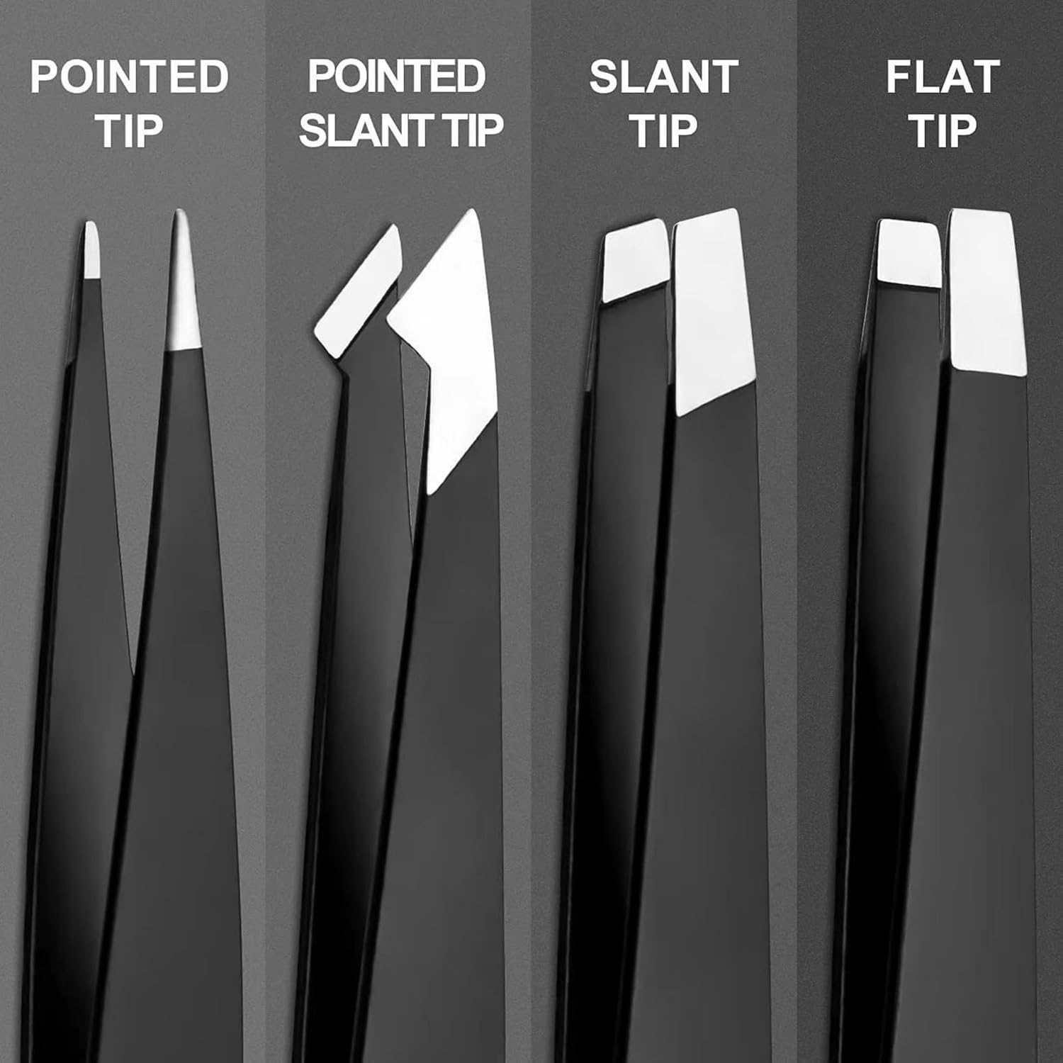 XFJSAK 8-Piece Eyebrow Grooming Set, Professional Eyebrow Grooming Set Includes 4 Eyebrow Holders with Different Tips, Eyebrow Clippers, Eyebrow Comb, Eyebrow Shaper and Eyebrow Pencil. image number 1