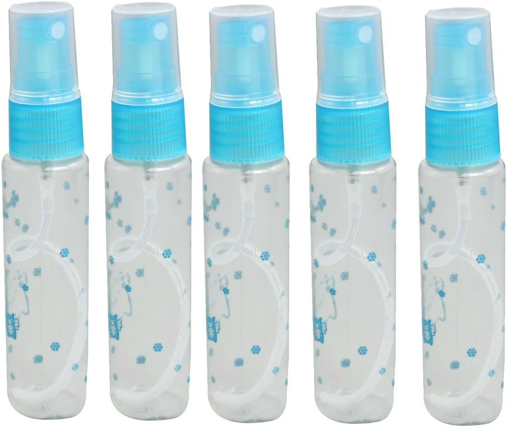 Ruilogod 30Ml Sky Blue Plastic Cosmetic Atomizer Pack of 5 (ID: Bb Cb7 Ed 612 290