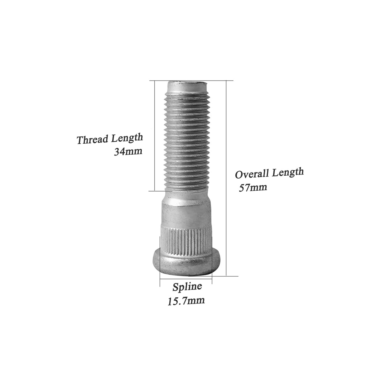 5PCS M14X1.5 Wheel Studs 57Mm Lug Bolt Compatible with 2011-2024 Tesla Model 3 S X Y Jeep Wrangler Grand Cherokee Dodge Durango 2012-21 Ram 1500 Classic 4000 image number 6