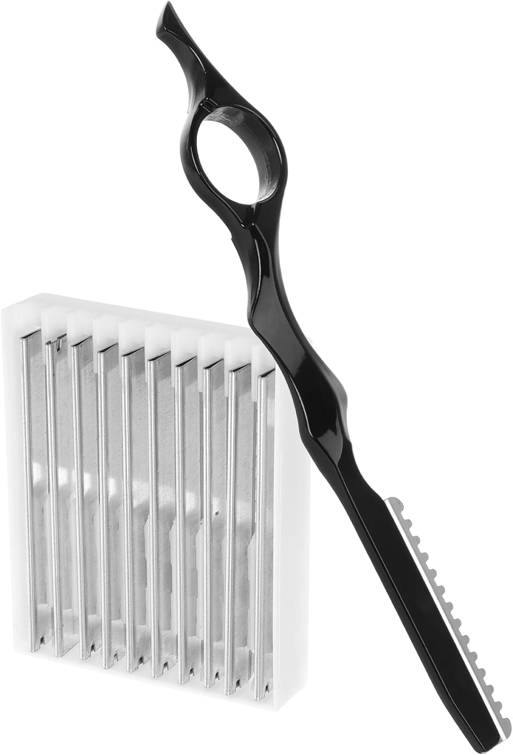 Ipetboom 1 Set Hair Styling Thinning Razor with 10 Replacement Blades Shaving Razor for Safe Hair Cutting and Feathering for Men and Women image number 4