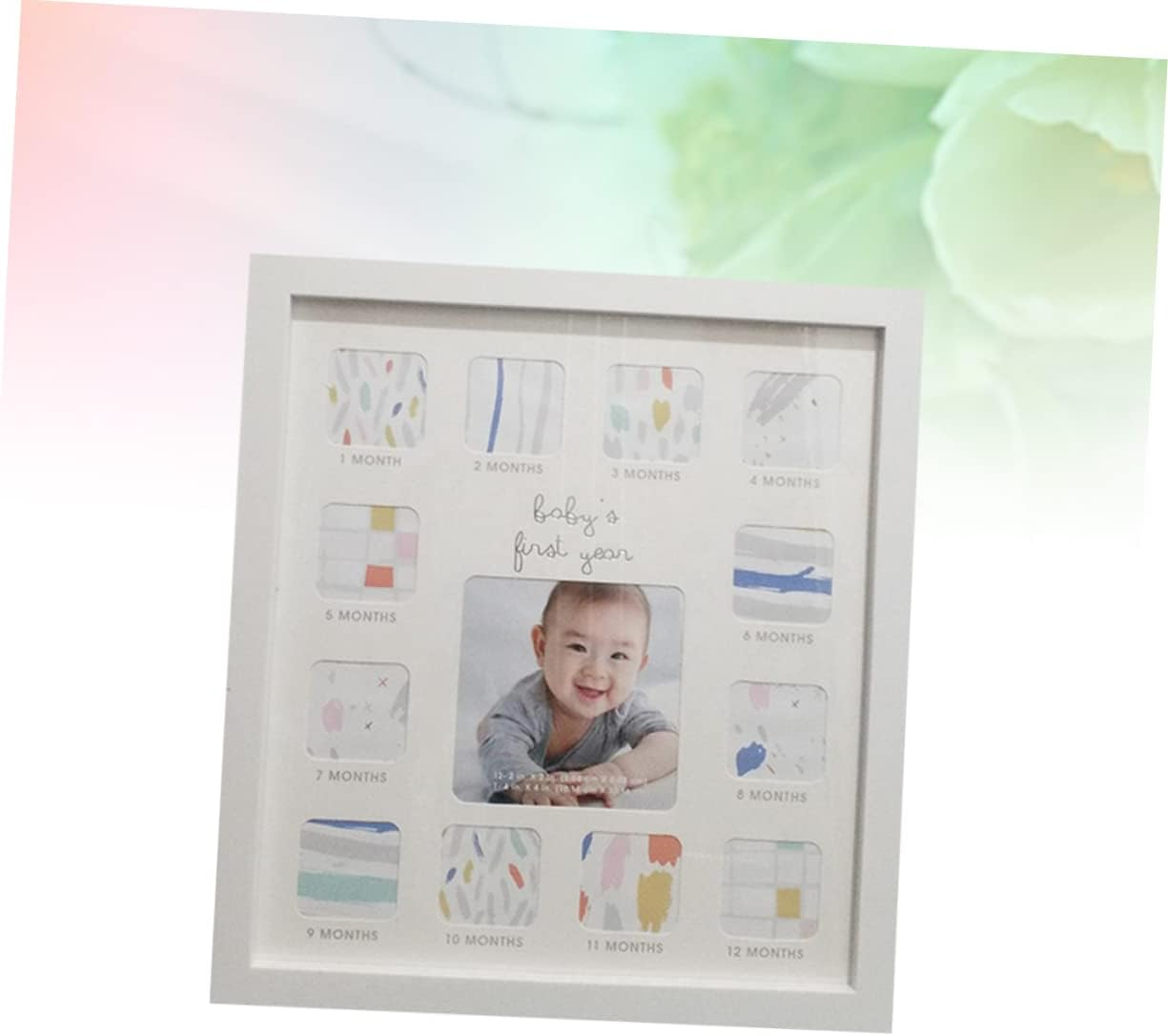 Unique Keepsake Frame for Photos White Photo Collage for Nursery Displays Monthly Moments Durable Material Newborn Girl Accessory image number 6