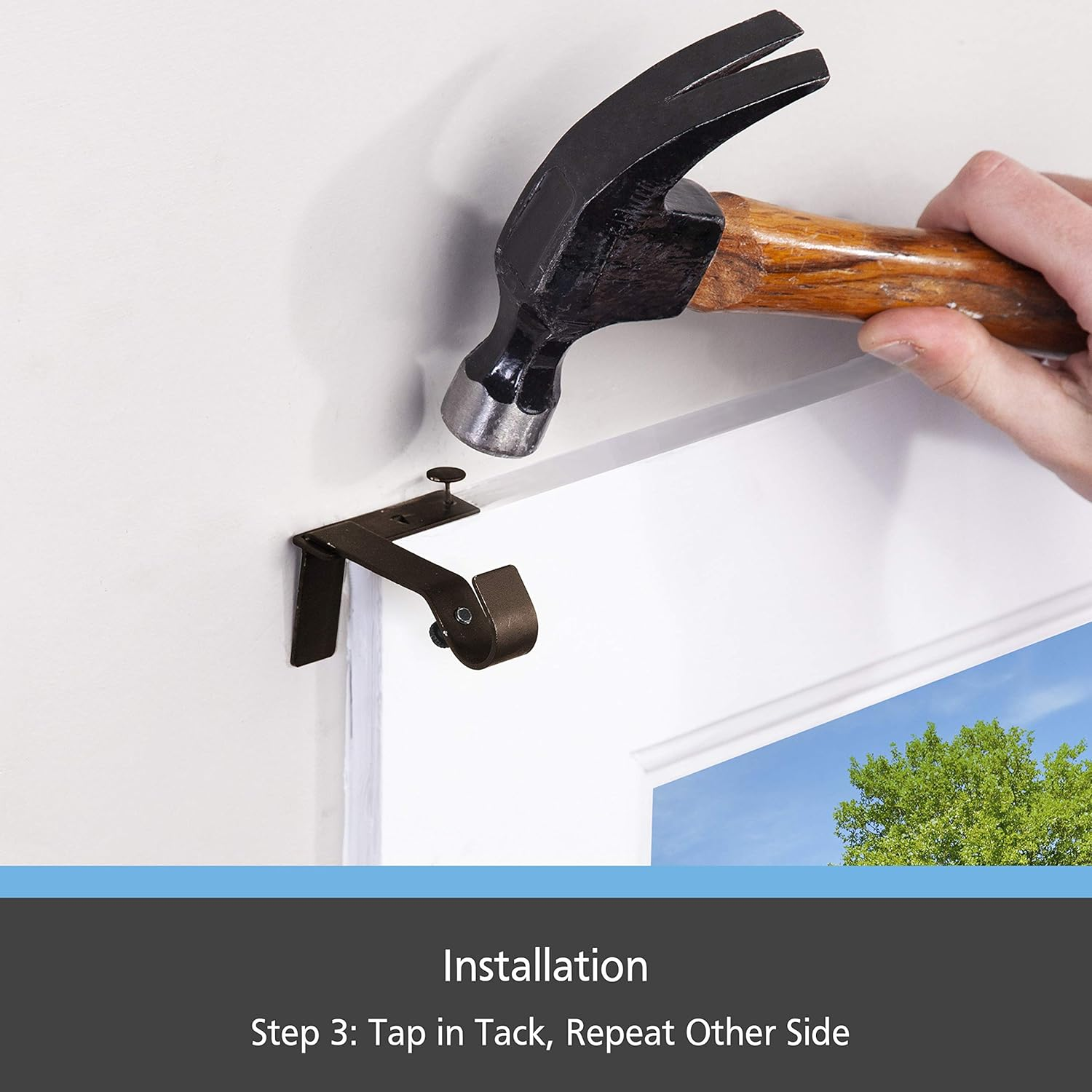 Kenney Fast Fit 5/8" No Measure Curtain Rod Brackets, Oil Rubbed Bronze - Brushed Nickel image number 2