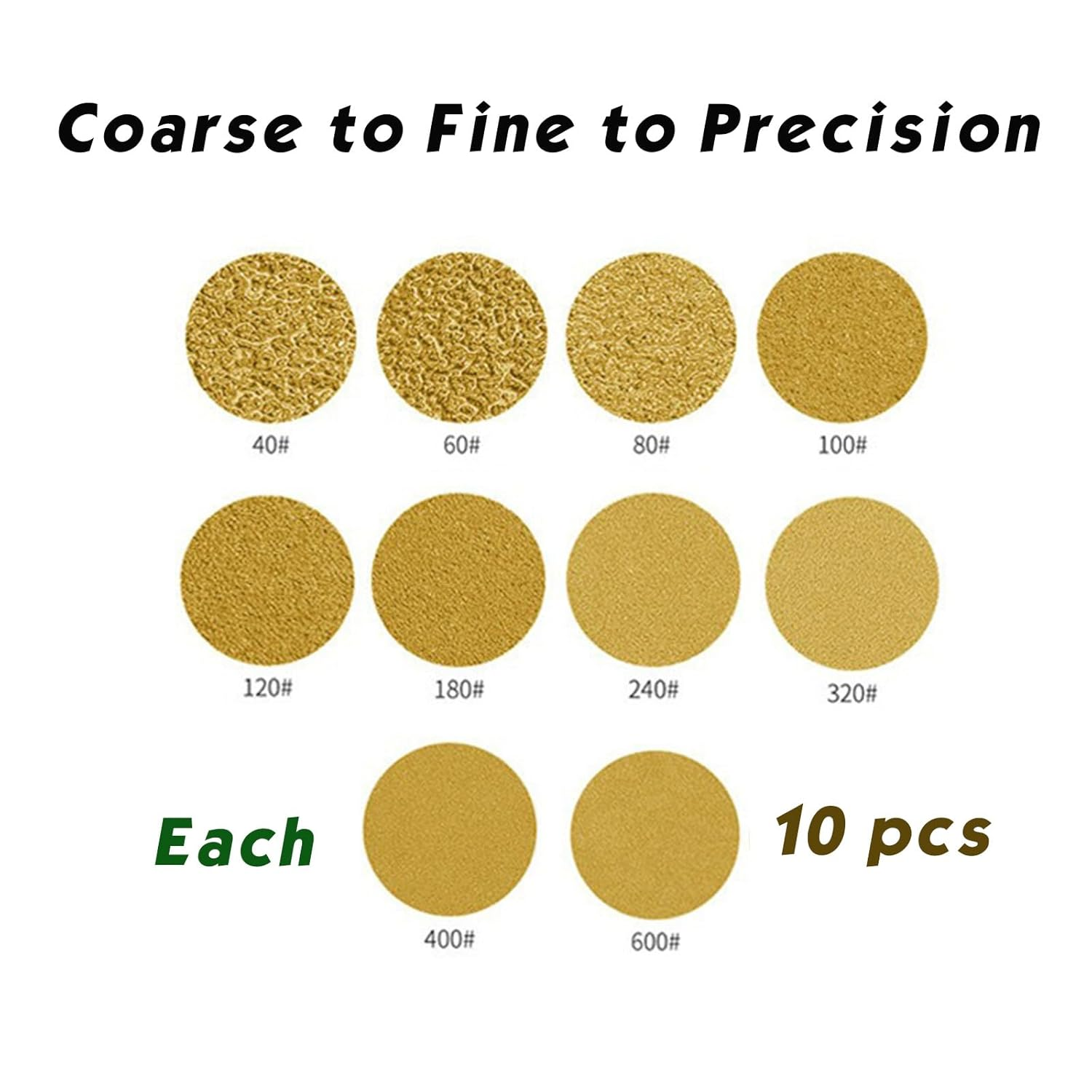 Shgarden Micro Sander Kit 100Pcs Detail Sander Refills Micro Finishing Sander Paper Micro Zip Finger Sander Hand Sanding Block for Small Projects Dry Hook & Loop Alumina for Polishing SH0015 image number 1