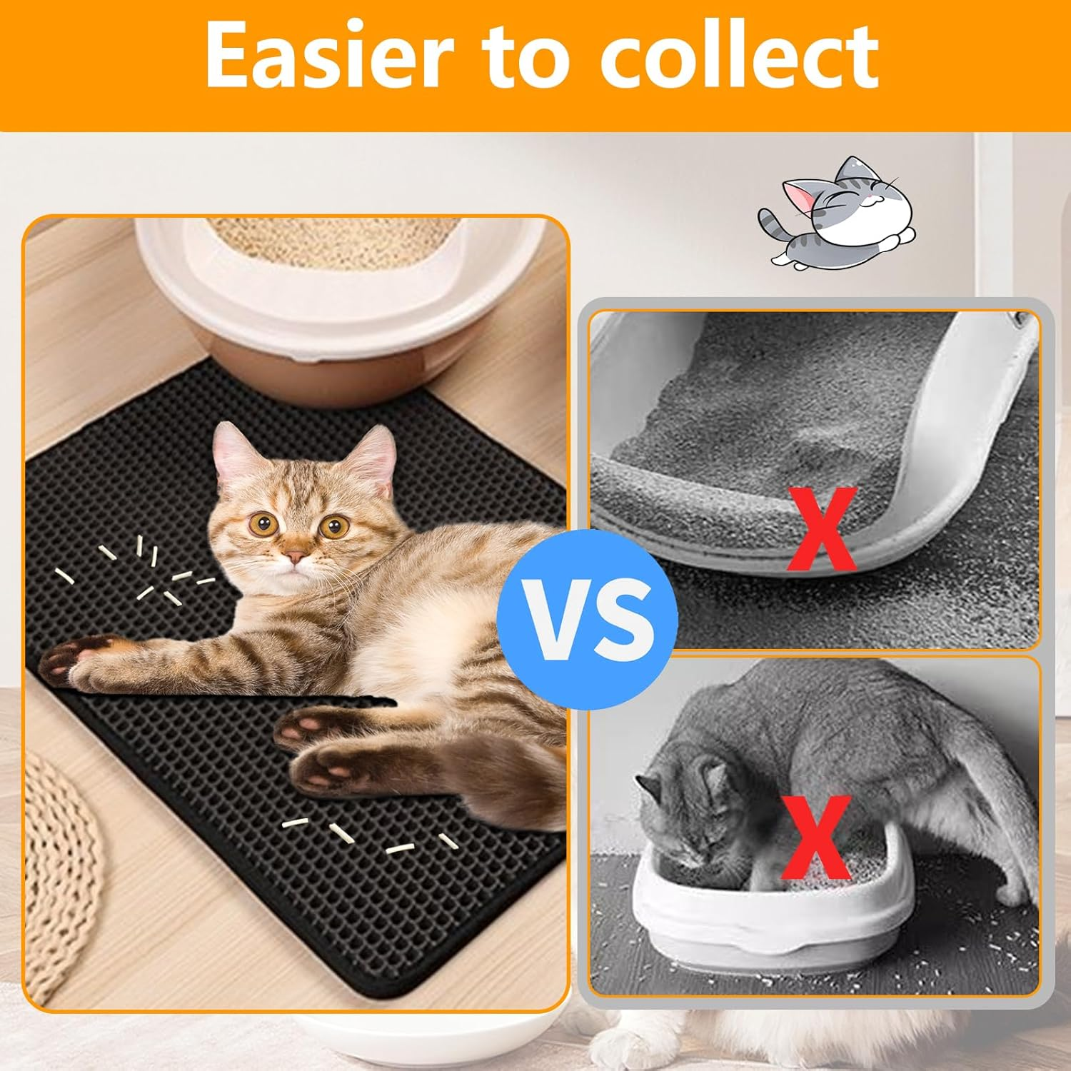 Cat Litter Tray Mat, Honeycomb Design Cat Litter Mat, Cat Litter Tray Mat image number 2