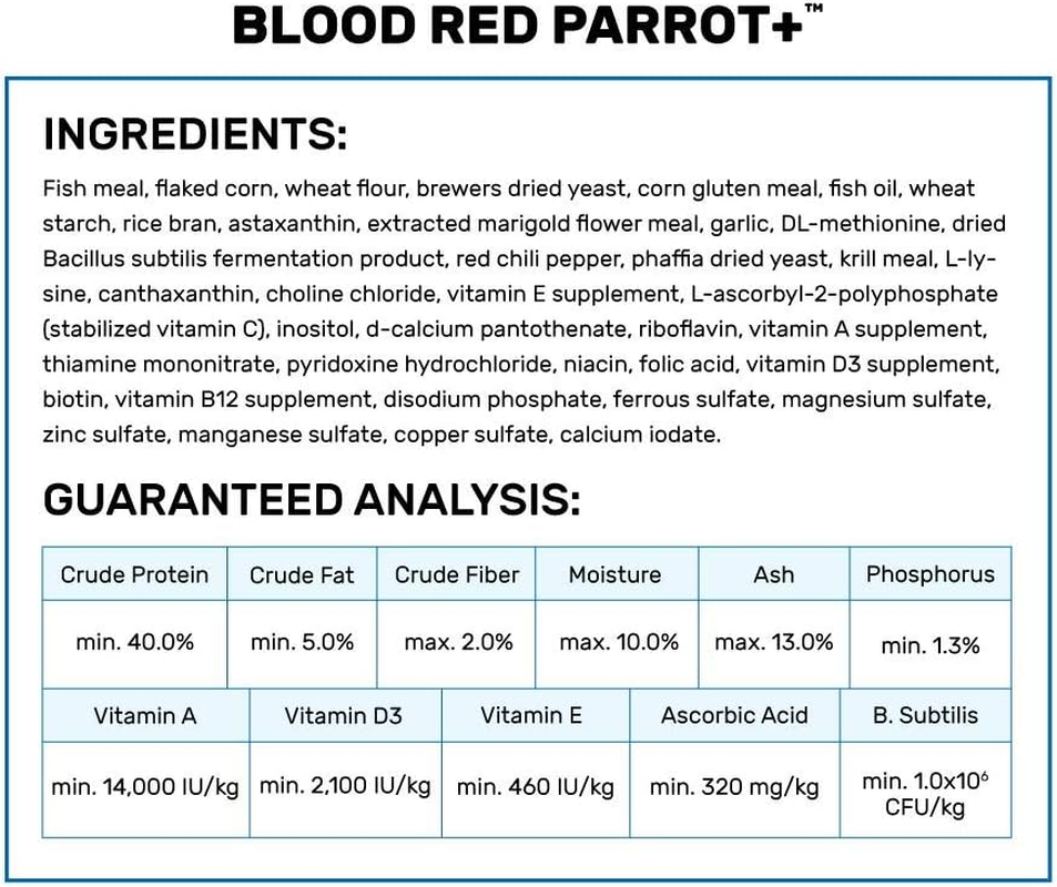 Hikari Blood Red Parrot+ Fish Food, Medium Pellet, 11.7 Oz. (333G) image number 1