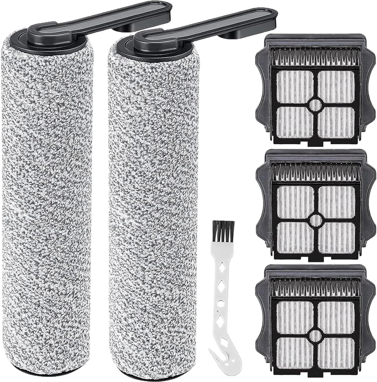 Ifloor5 Roller Brush Replacement for Tineco Ifloor 5 and Floor One S5 Cordless Wet Dry Vacuum Cleaner Including 3 Pack Vacuum HEPA Filters
