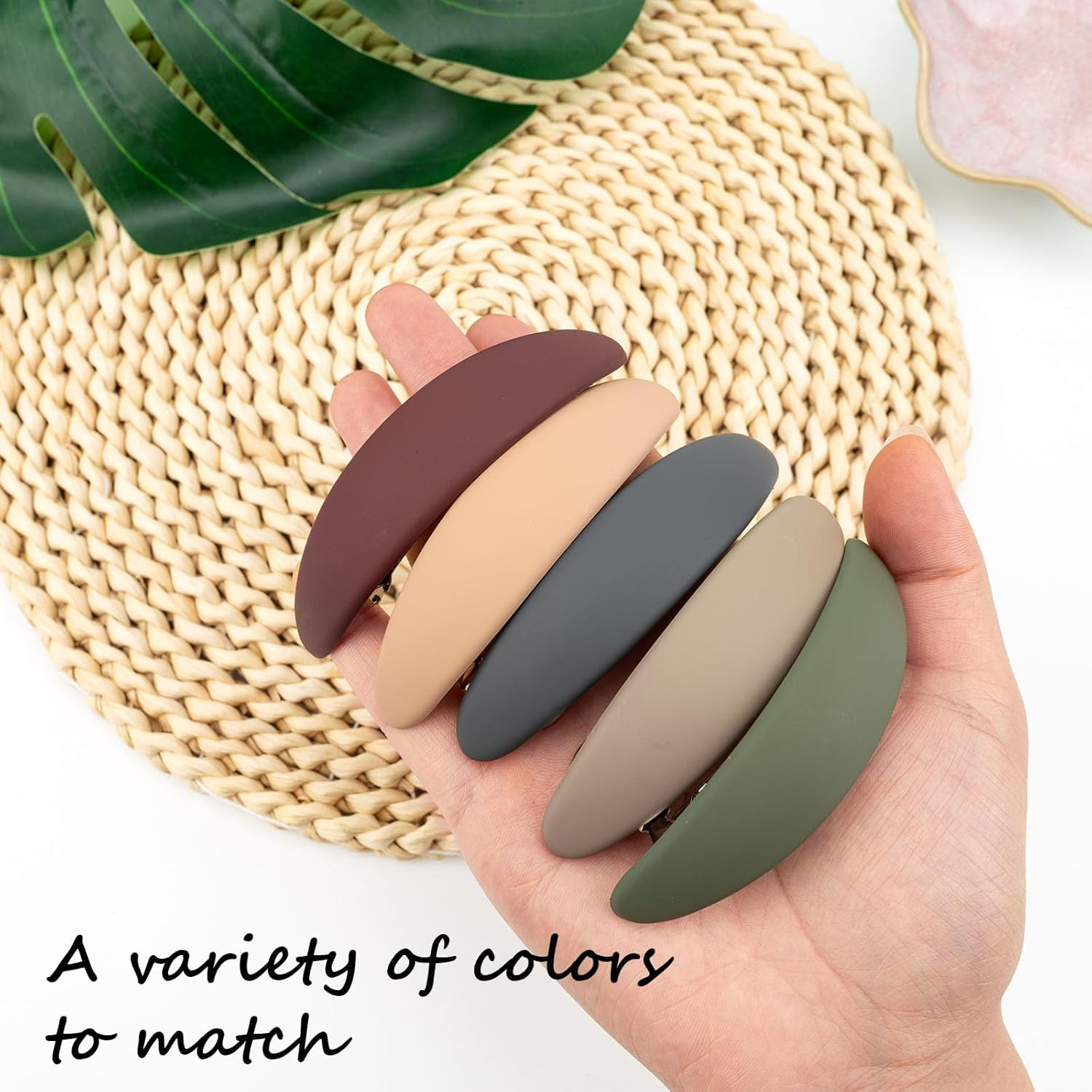 Pack of 5 Hair Clips Women'S Thin Hair, Automatic Hair Clips Vintage, French Hair Clips Women for Thin Hair and Thick Hair, Long Basic Hair Clips Set for Women (B) image number 3