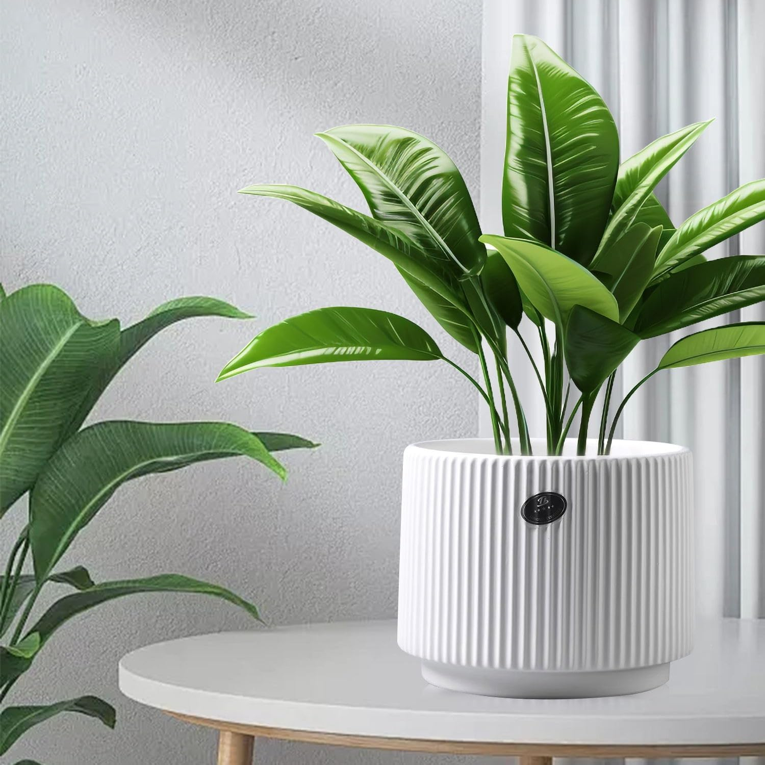 White Ceramic Plant Pot 6.5" Indoor/Outdoor Thickened Flower Planter with Drainage Holes for Plants, Succulents, Flowers, and Herbs image number 1