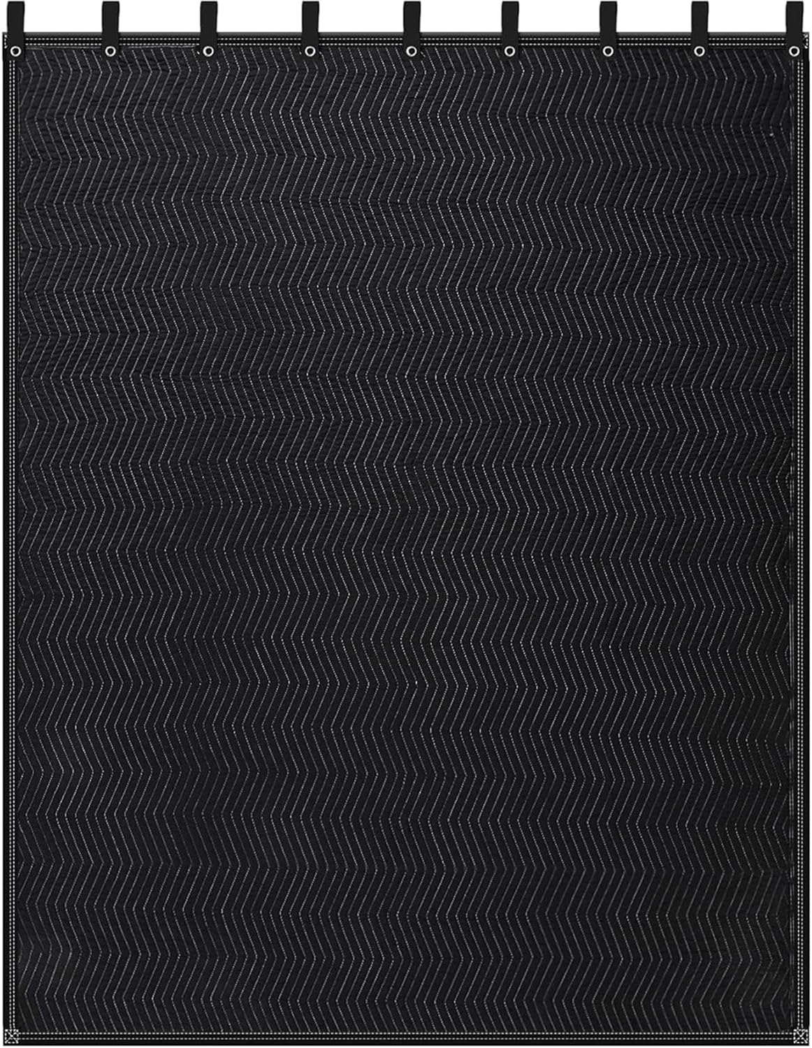 96" X 80" Sound Dampening Blanket,Studio Sound Blanket, Large Soundproof Blanket with Grommets, Heavy Duty Sound Dampening Noise Reducing Divider for Workshop,Basement, Laundry ,Black.