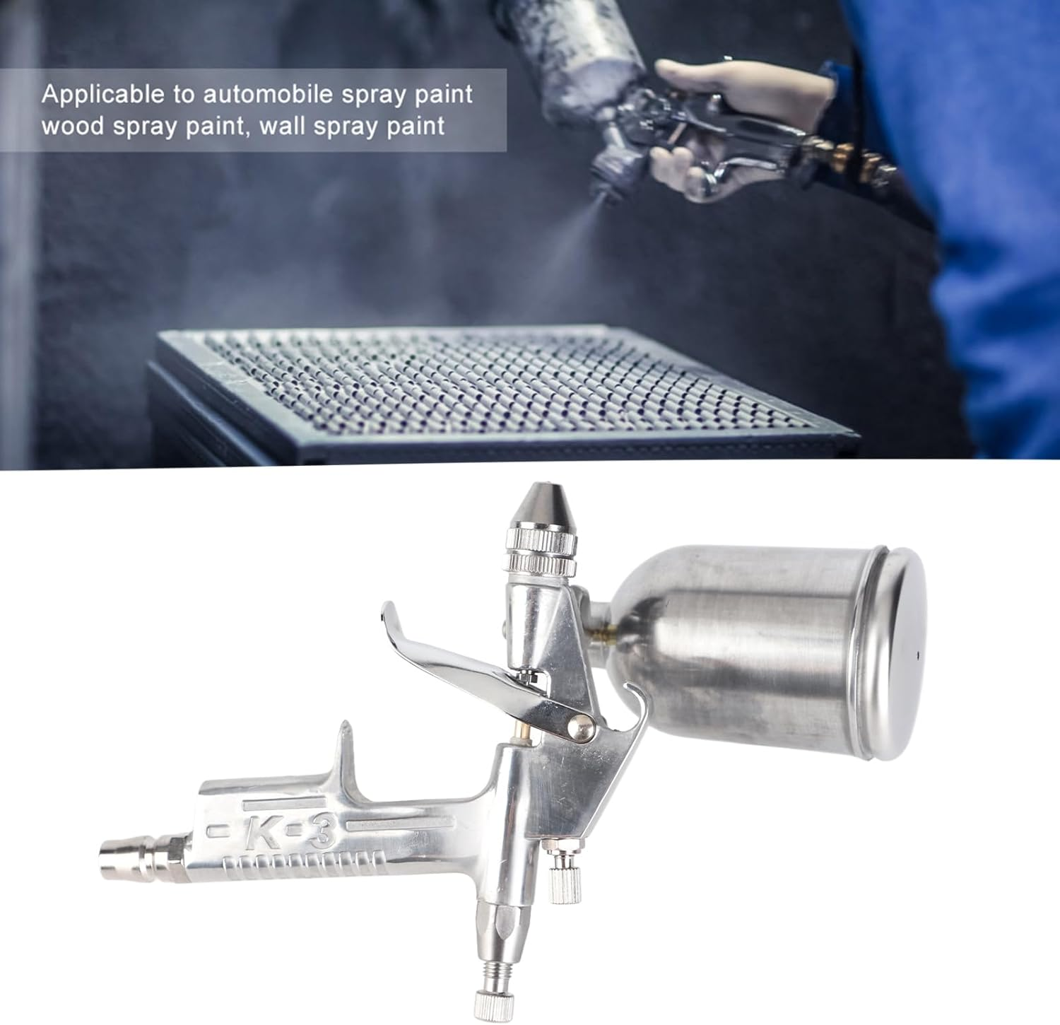 125 Ml Spray Gun, 40 PSL Mini Pneumatic Spray Gun with 0.5 Mm Nozzle for Car Spray Paint, Wood Spray Paint,