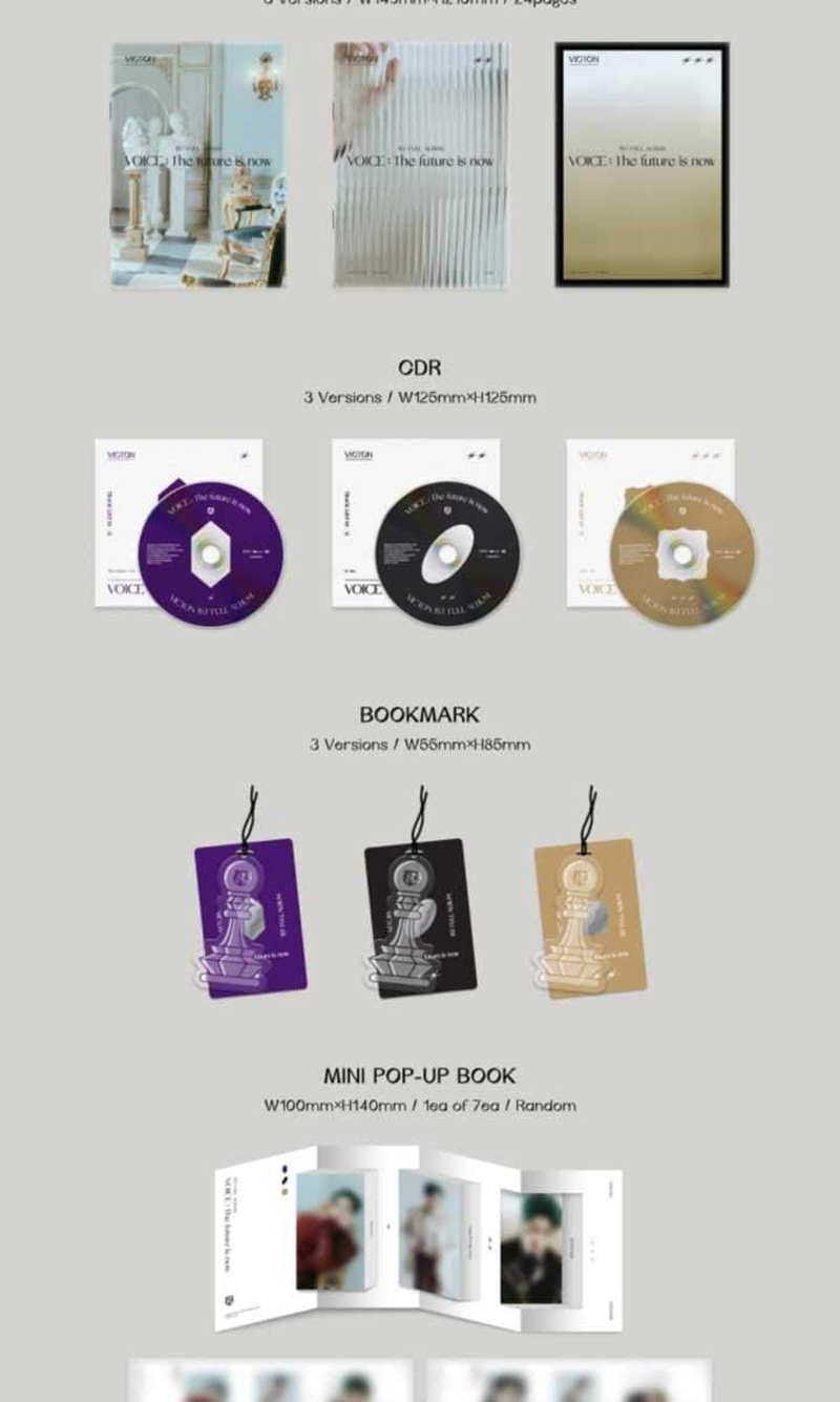 Victon Voice : the Future Is Now 1St Album Is Version Cd+84P Photobook+24P Lyrics Book+1P Bookmark+1P Pop-Up+1P Photocard+1P Voice Card+1P Film+Message Photocard Set+Tracking image number 5