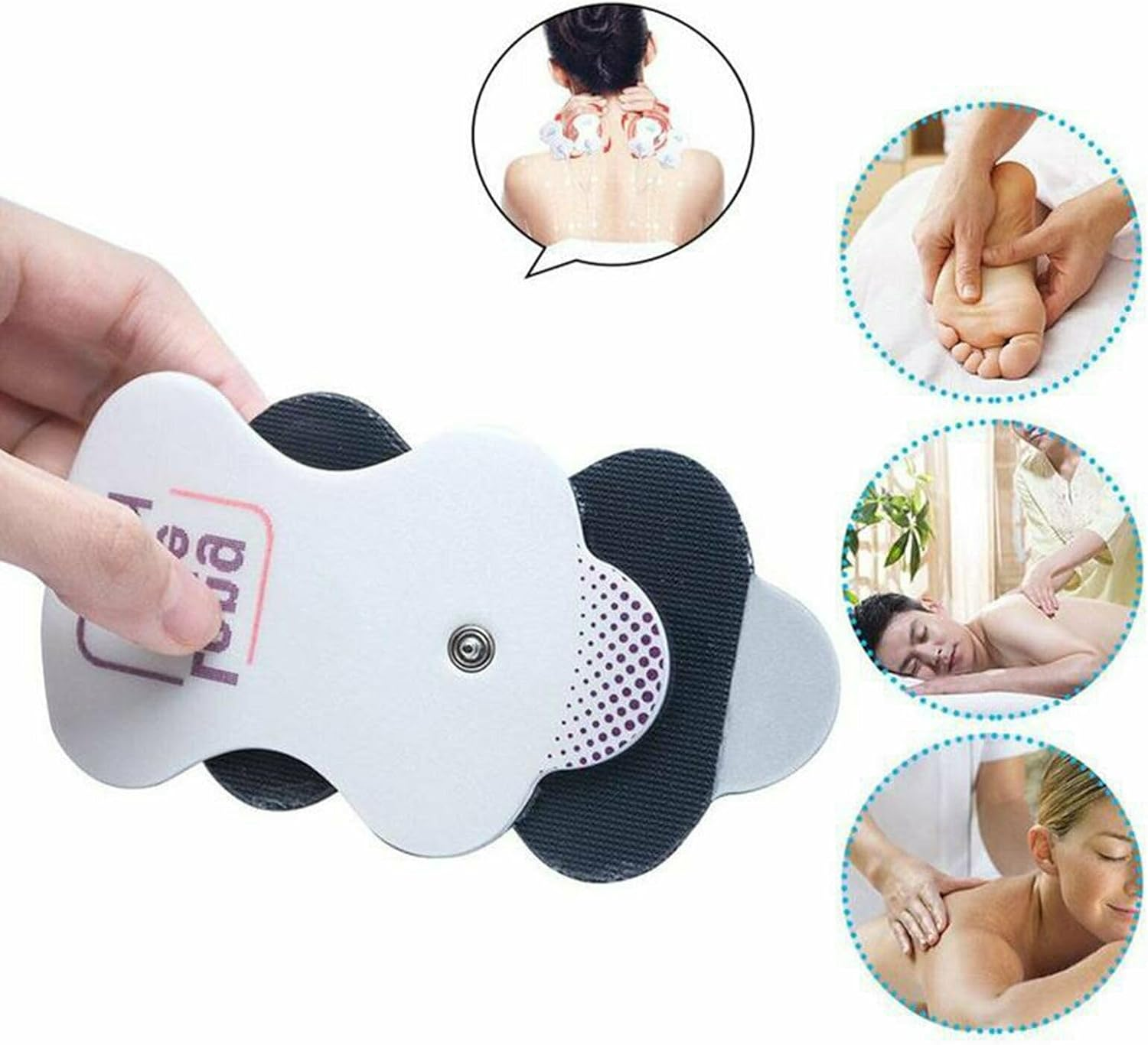 12PCS TENS Pad Compatible with Omron TENS Unit Replacement Pads Long Life Electrode Pads