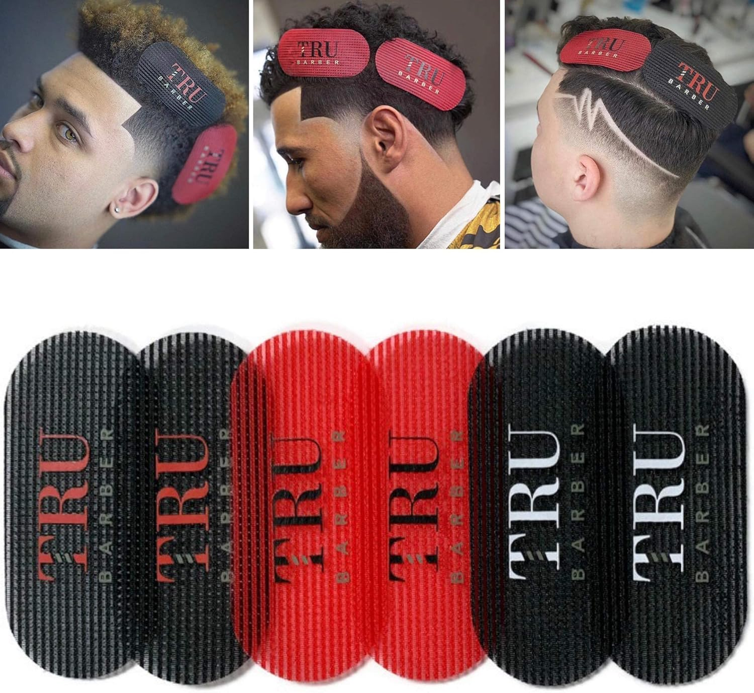 TRU BARBER Hair Grippers, Pack of 6 Hair Clips for Hairdressers and Hairdressers, Hairdressing Cape, for Men and Women, Hair Grip Hair Clips, Hair Cutting image number 2